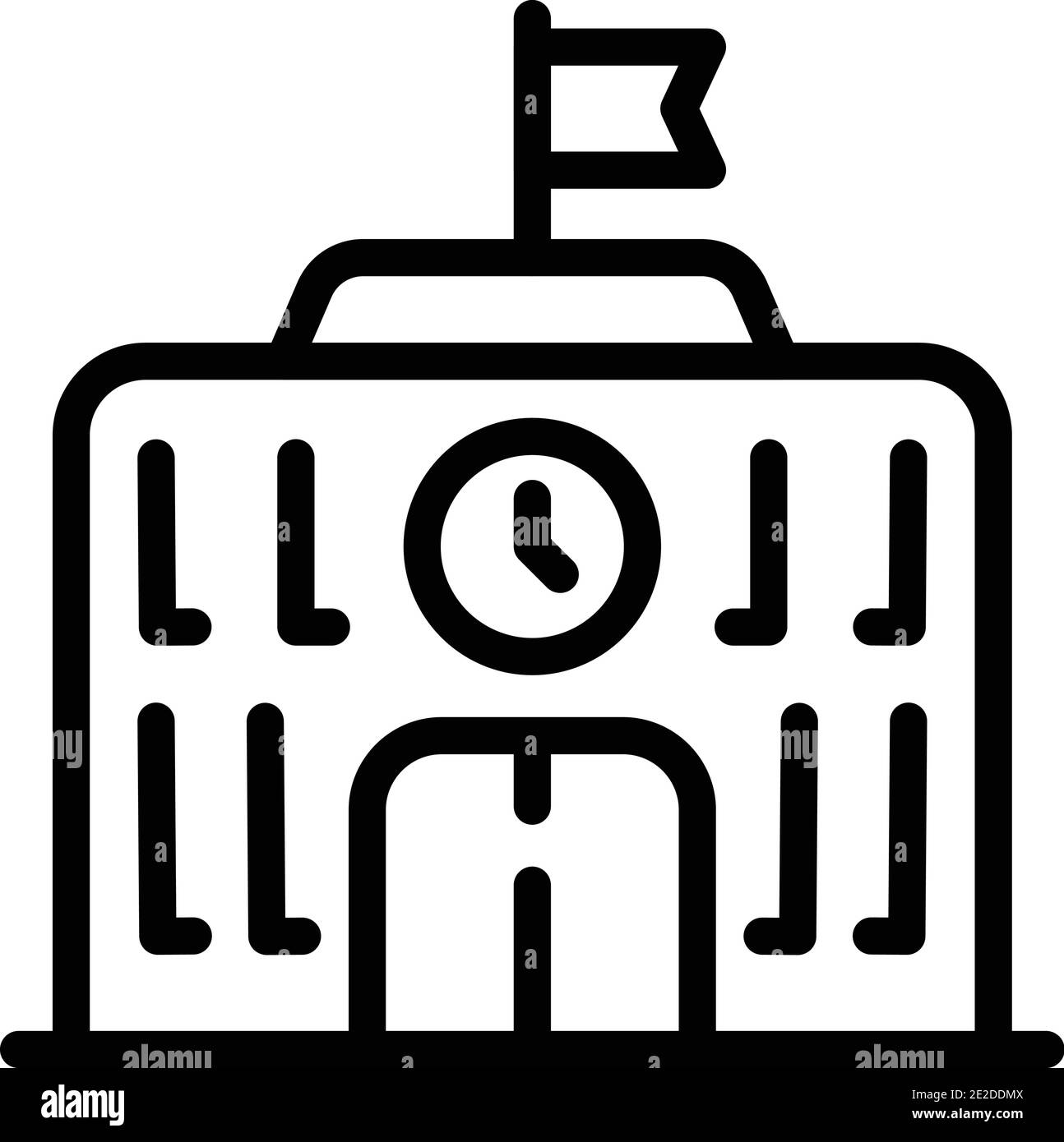 Icône cathédrale de la ville. Contour ville cathédrale icône de vecteur pour la conception de Web isolé sur fond blanc Illustration de Vecteur