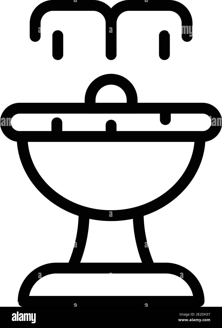 Icône fontaine de la ville. Contour ville fontaine vecteur icône pour la conception de sites Web isolé sur fond blanc Illustration de Vecteur