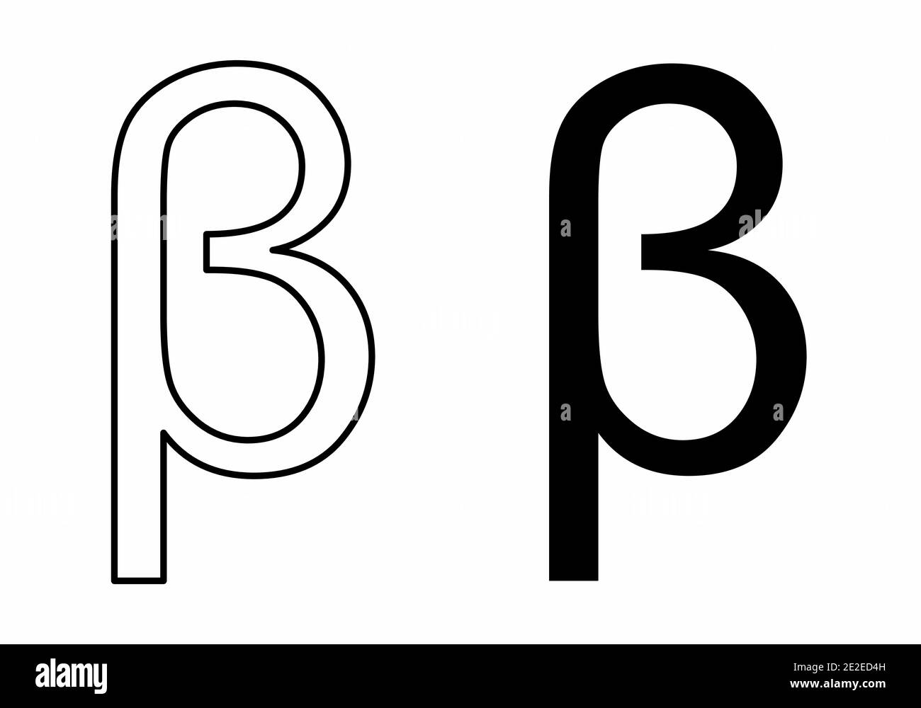 Icônes de lettres grecques bêta Illustration de Vecteur