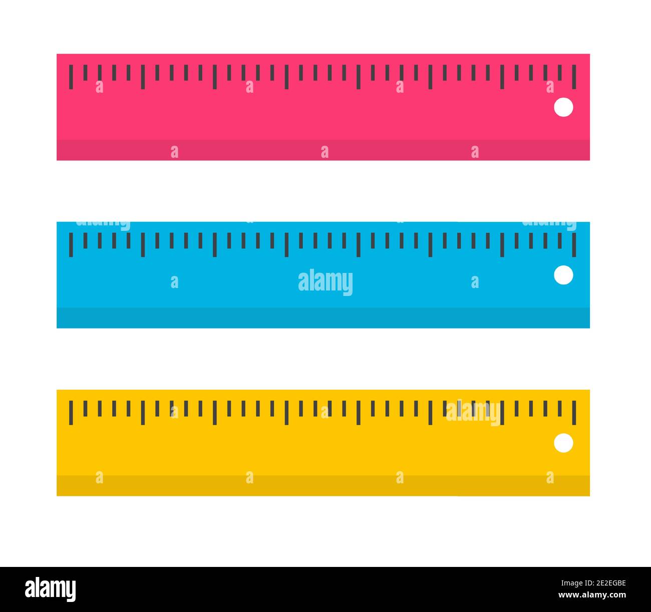 Icône règle plate. Icône de règle isolée pour votre conception Web. Illustration vectorielle Illustration de Vecteur