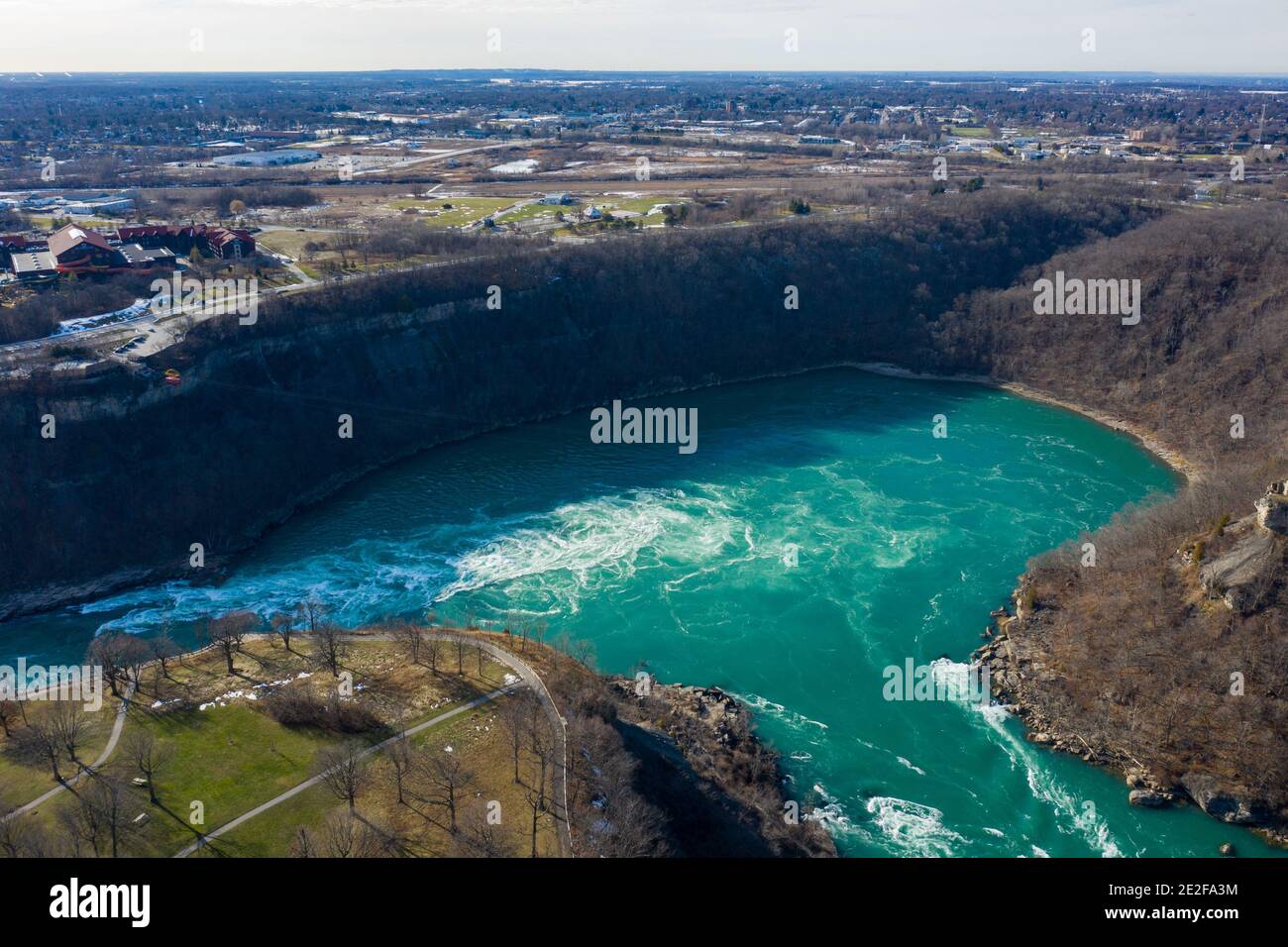 Niagara Whirlpool, Niagara River, New York, États-Unis et Ontario, Canada Banque D'Images