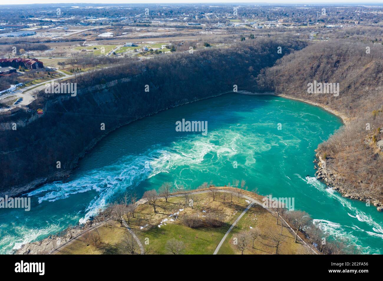 Niagara Whirlpool, Niagara River, New York, États-Unis et Ontario, Canada Banque D'Images