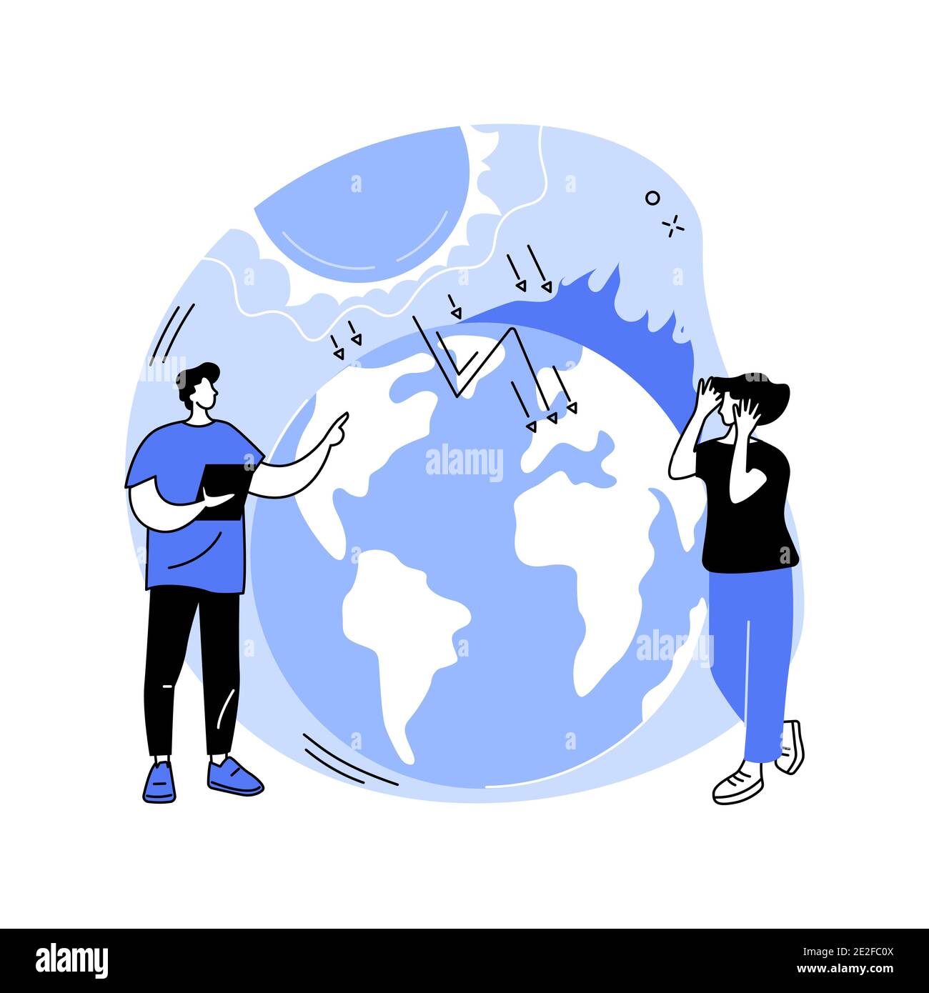 Illustration vectorielle abstraite de concept d'effet de serre. Illustration de Vecteur