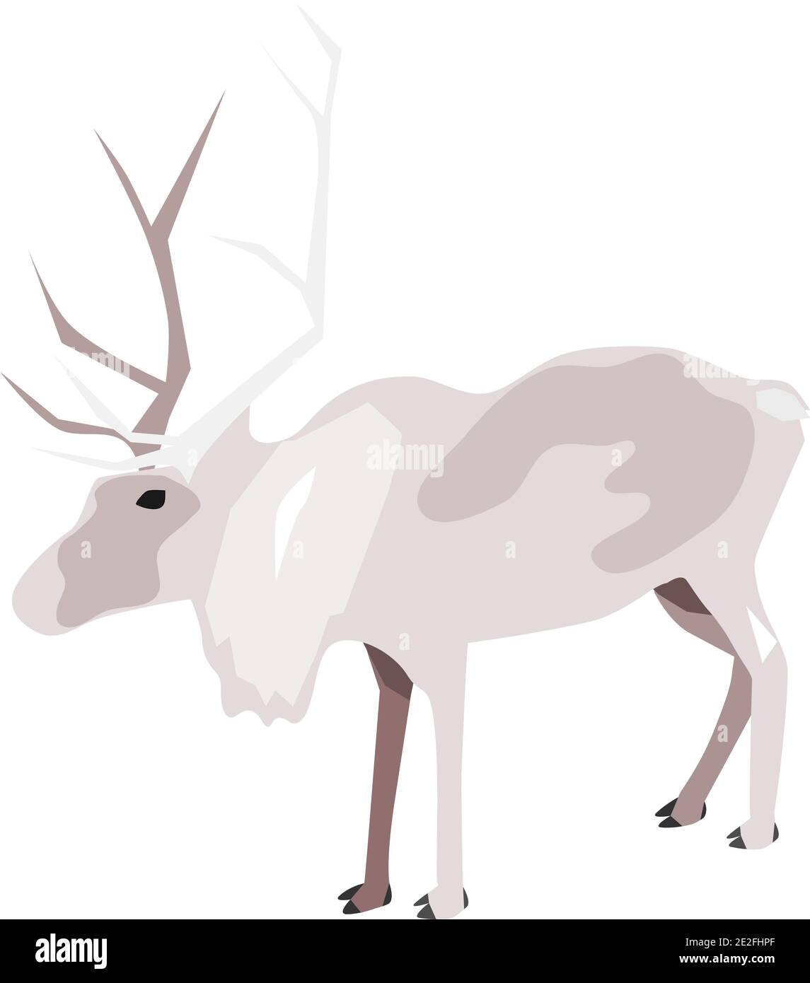 Art vectoriel de renne blanc Illustration de Vecteur