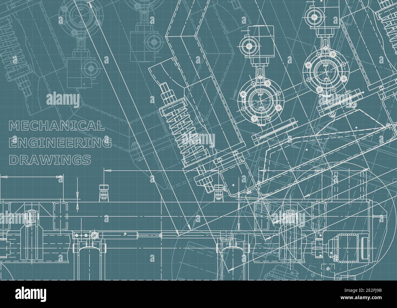 Engineering drawing of machine Banque d'images vectorielles - Page 3 ...