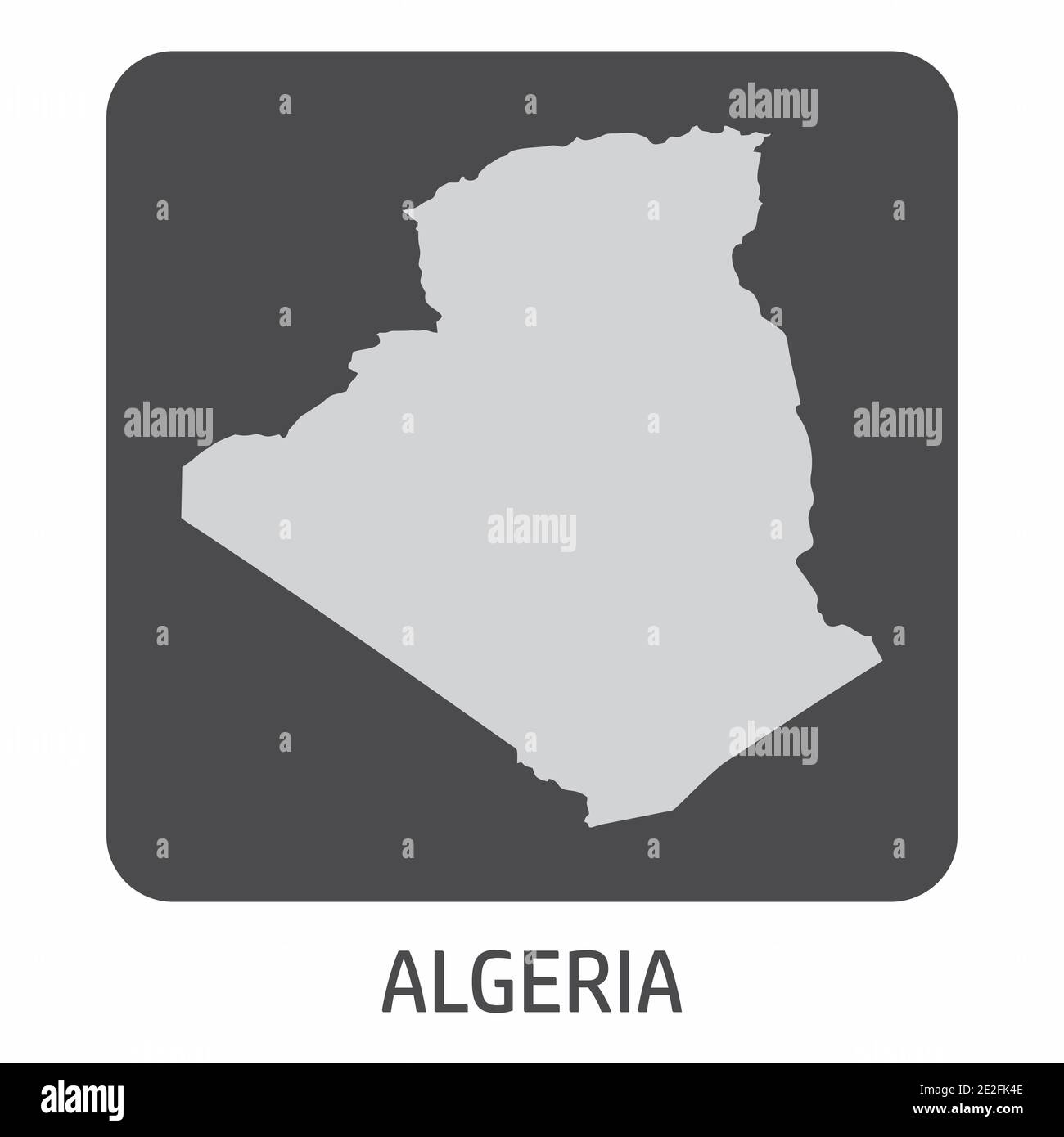 Icône carte Algérie Illustration de Vecteur