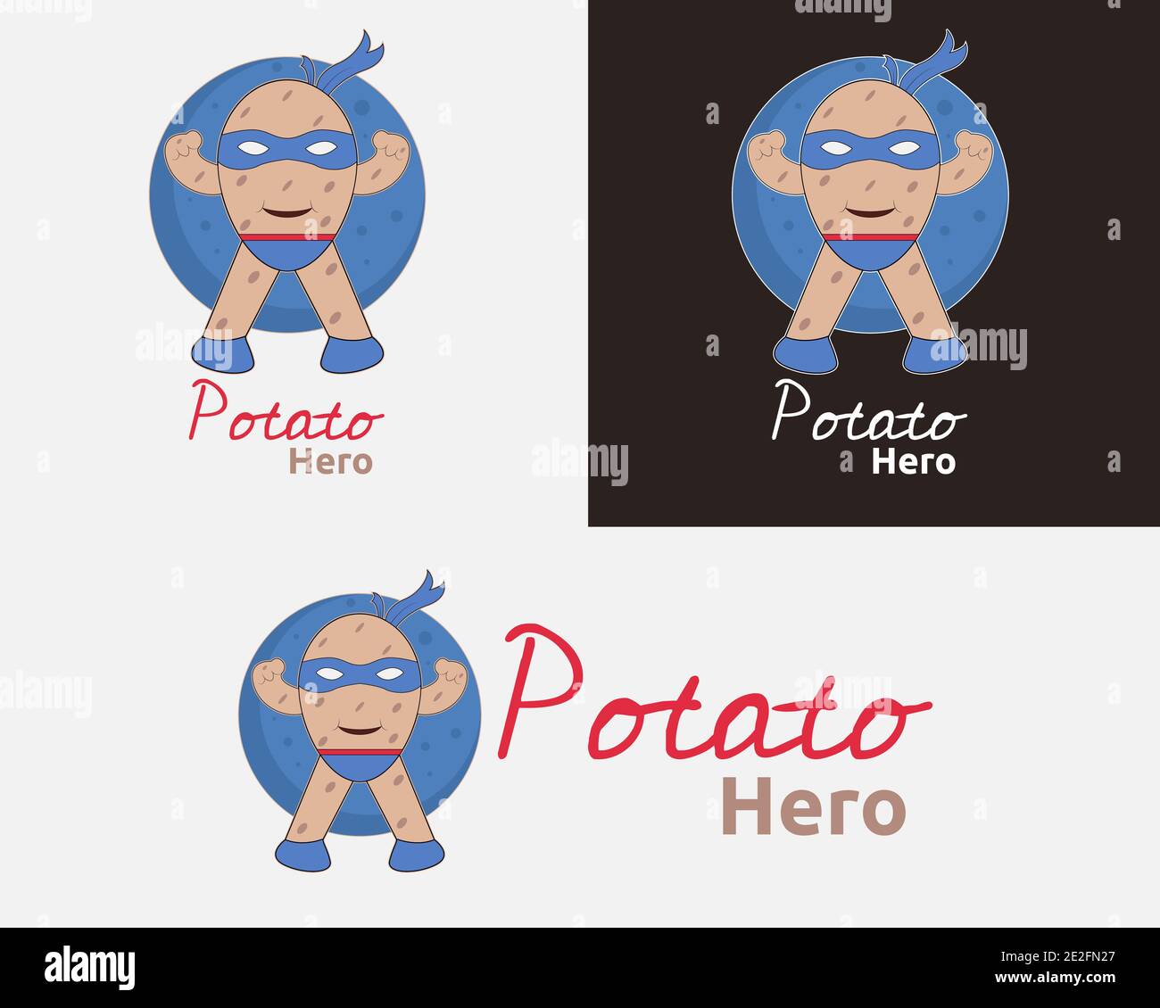 Illustration vecteur de conception de modèle de logo de héros de pomme de terre pour votre entreprise Illustration de Vecteur