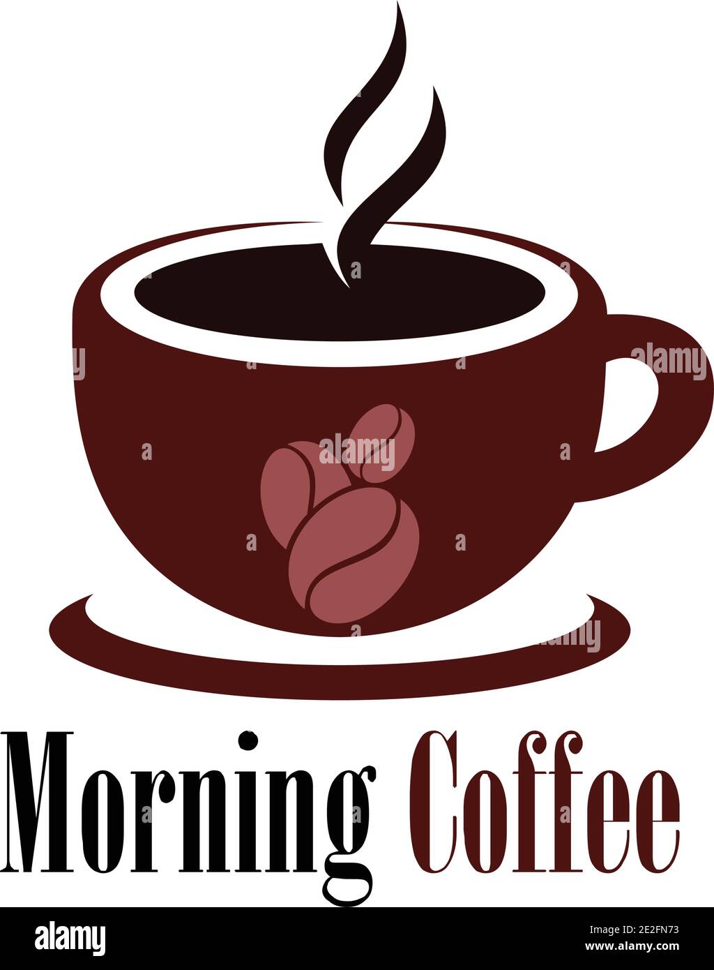 tasse à café logo abstrait icône vecteur concept Illustration de Vecteur