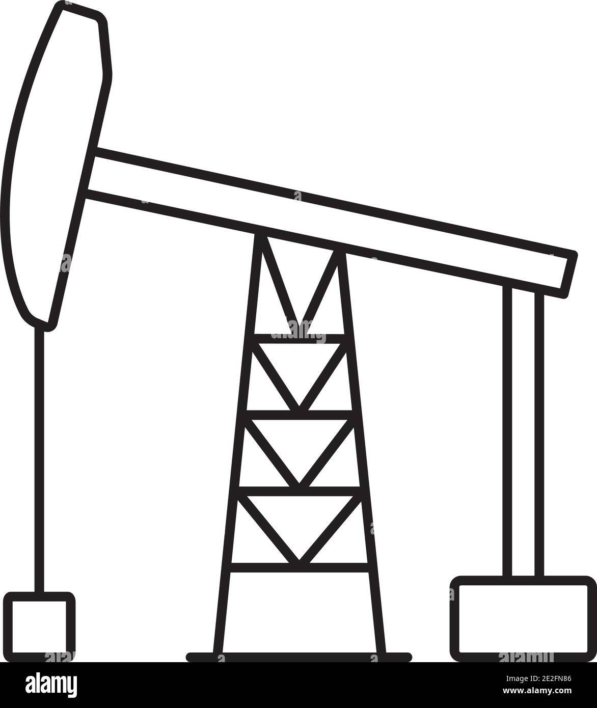 icône de l'engin de forage sur fond blanc, style de ligne, illustration vectorielle Illustration de Vecteur