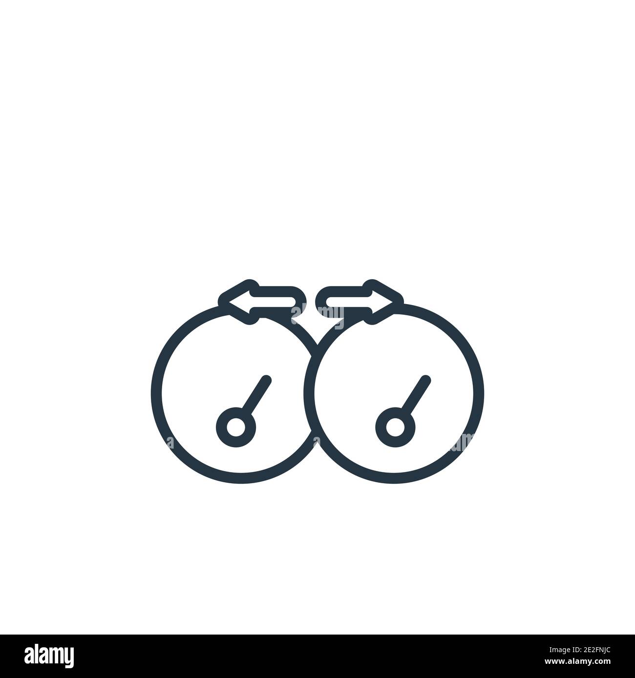 Icône de vecteur de contour de l'indicateur de voiture. Icône d'indicateur de voiture noire fine ligne, vecteur plat illustration d'élément simple à partir du concept de pièces de voiture éditable isoler Illustration de Vecteur