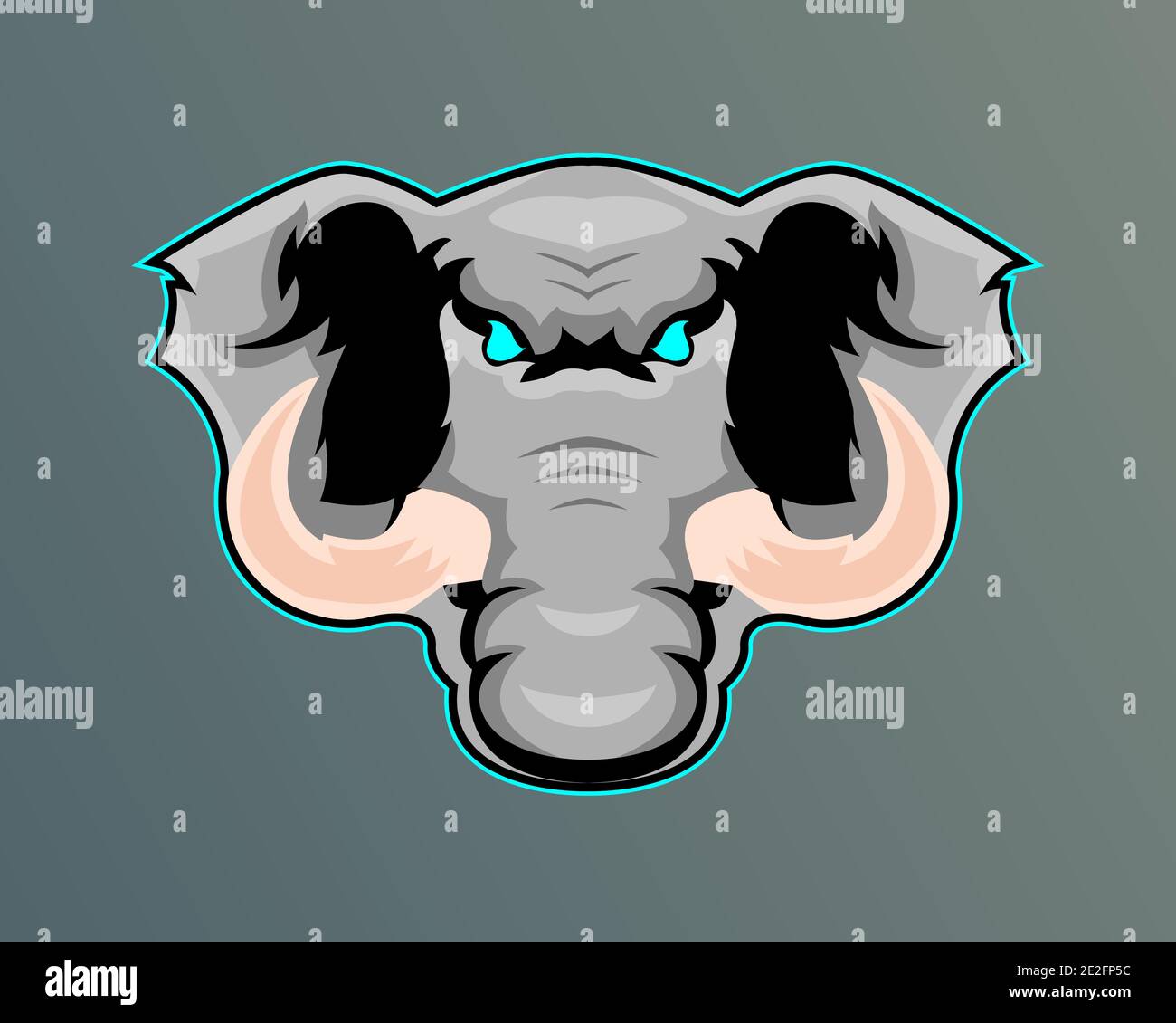 Illustration de la conception vectorielle du logo Elephant eSport modèle pour votre entreprise ou entreprise Illustration de Vecteur