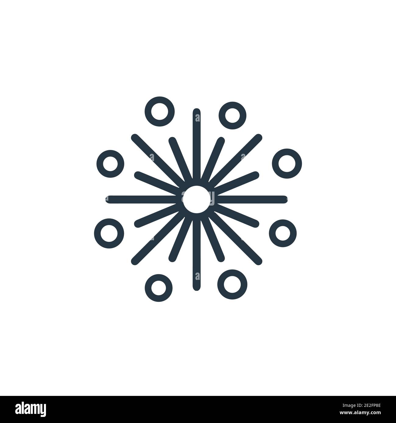 Icône de vecteur de contour Big bang. Icône de big bang noire fine ligne, vecteur plat illustration d'élément simple de concept d'astronomie éditable isolé sur blanc Illustration de Vecteur
