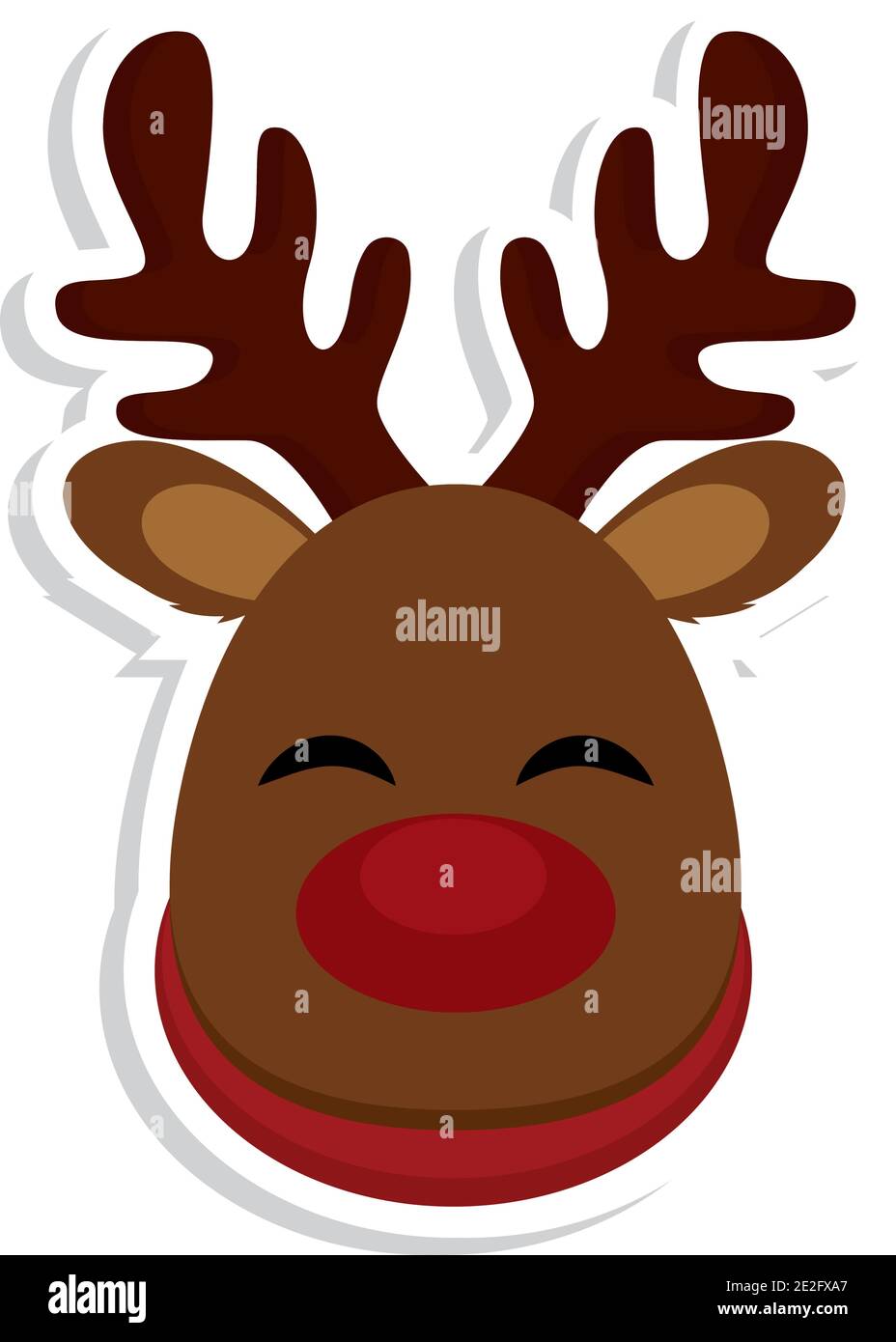 Renne de noël isolé. Caractère de chistmas - vecteur Illustration de Vecteur