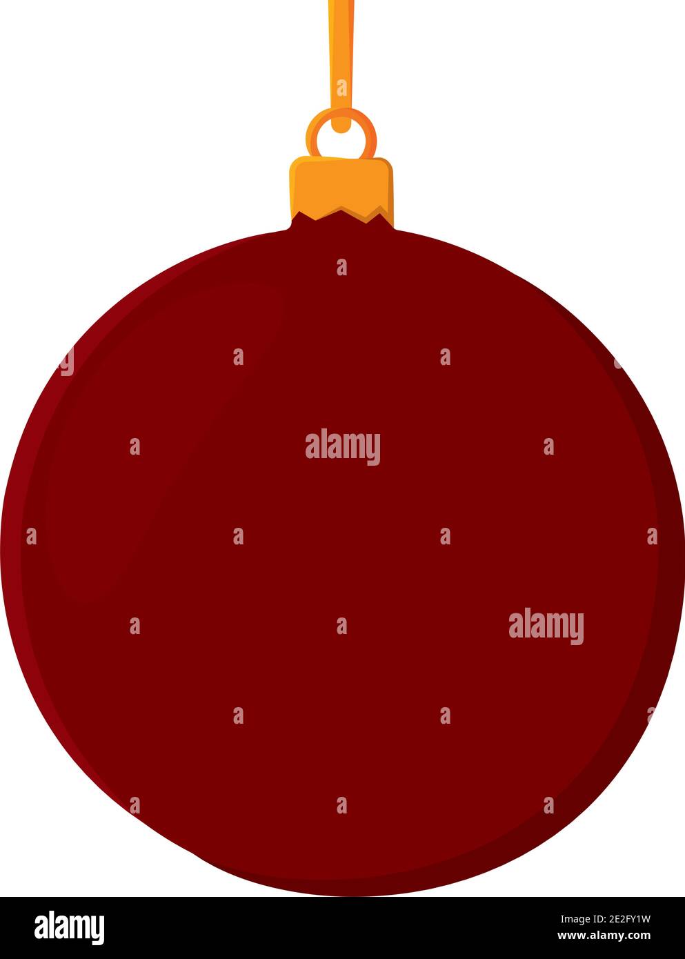 Boule de noël isolée. Décoration d'arbre de Noël - Vector Illustration de Vecteur