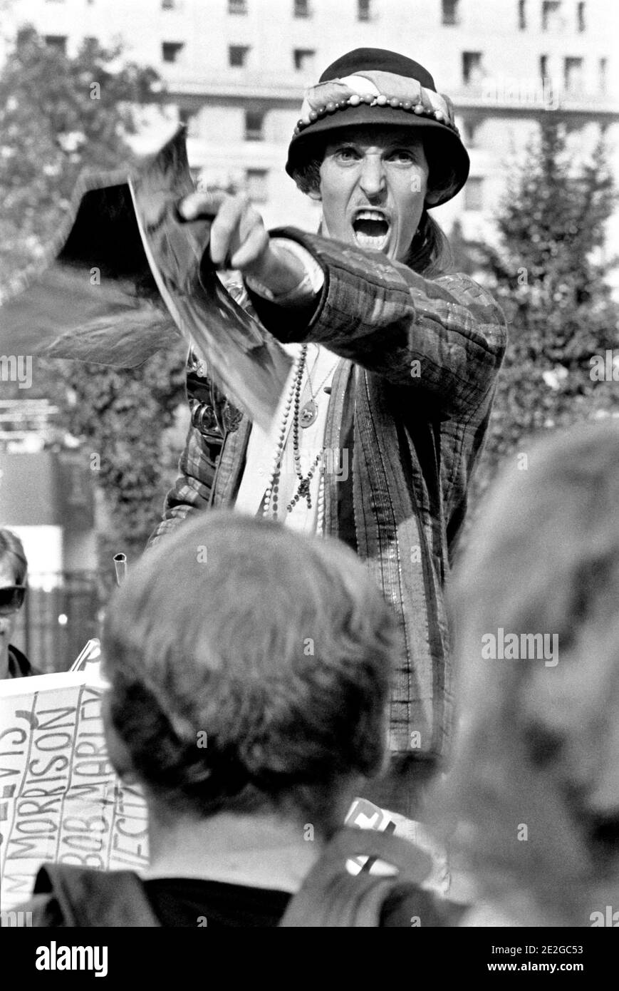 Prédicateurs à Speakers Corner, Hyde Park, Londres - 1986 Banque D'Images