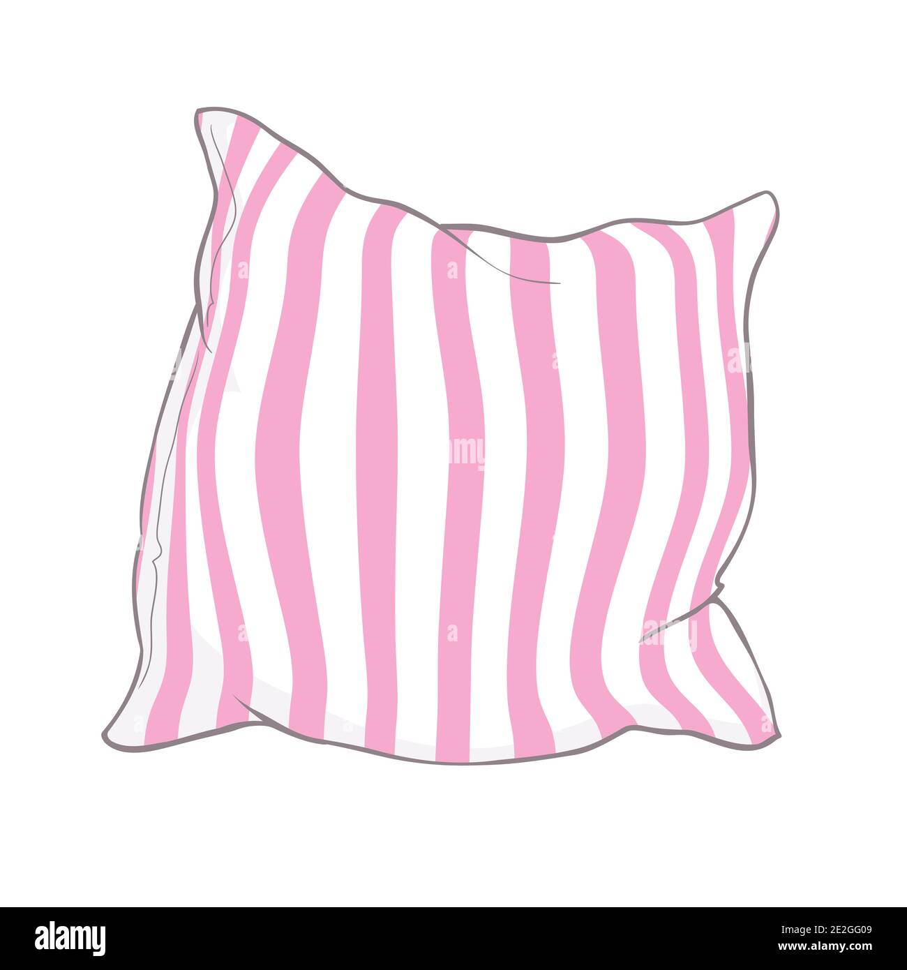 illustration vectorielle de l'oreiller, art, isolé, blanc, lit Illustration de Vecteur
