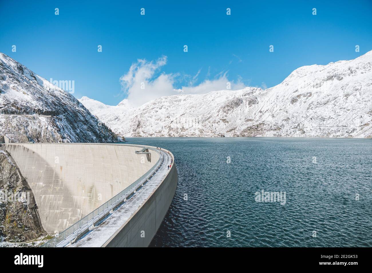 Malte, Autriche. 14 octobre 2020. Vue sur le barrage de Kölnbrein dans la gamme Hohe Tauern en Carinthie. Le barrage de Kölnbrein est un barrage-voûte et est le plus haut barrage d'Autriche. Banque D'Images