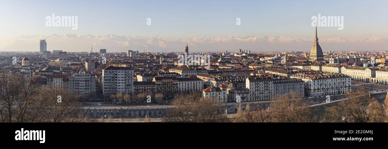 Vue panoramique de Turin, Italie Banque D'Images