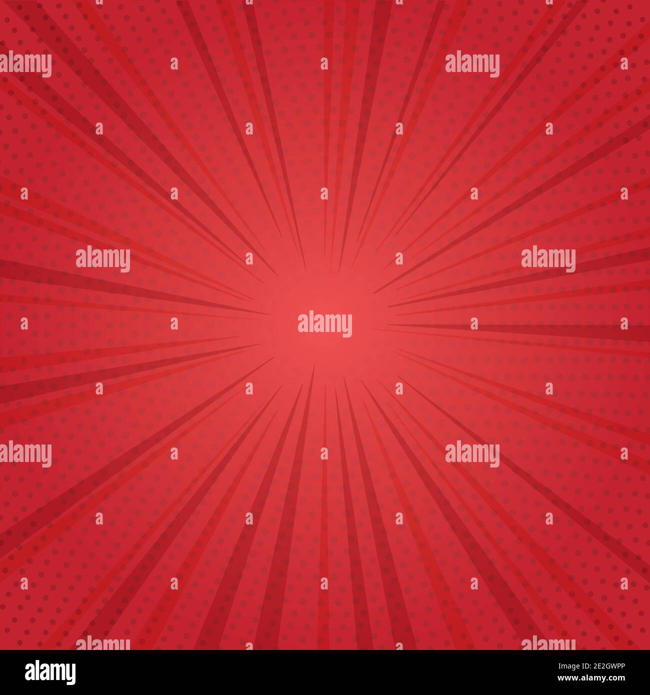 Fond de bande dessinée rouge à motif plat avec lignes et demi-tons Illustration de Vecteur