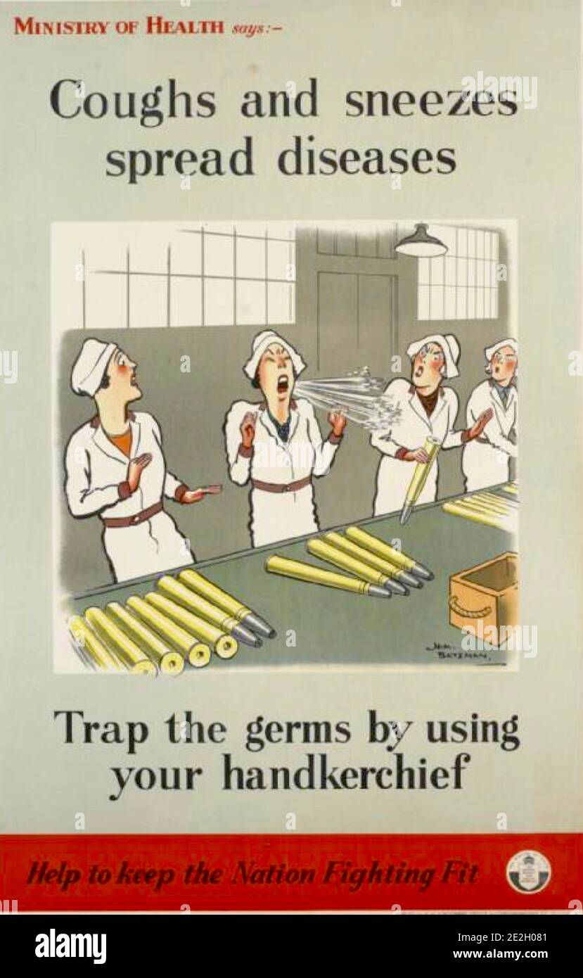 La toux et les éternuements propagent des maladies peut-être un message approprié dans la crise actuelle du coronavirus-covid. Plus de mouchoir, mais un masque facial beaucoup plus probable. Banque D'Images