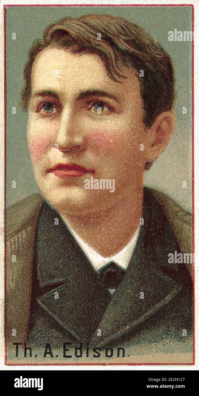 Thomas Alva Edison (1847 - 1931) était un inventeur américain et d'affaires qui a été décrit comme le plus grand inventeur. Il a développé de nombreux dev Banque D'Images