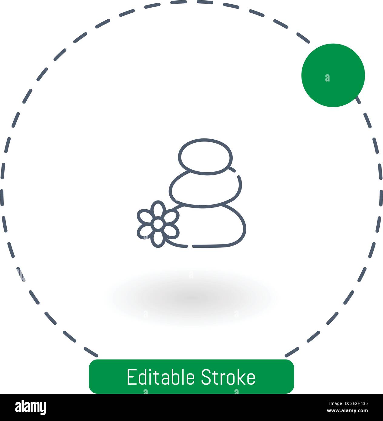 icône de vecteur de lithothérapie icônes de contour modifiables pour le web et mobile Illustration de Vecteur