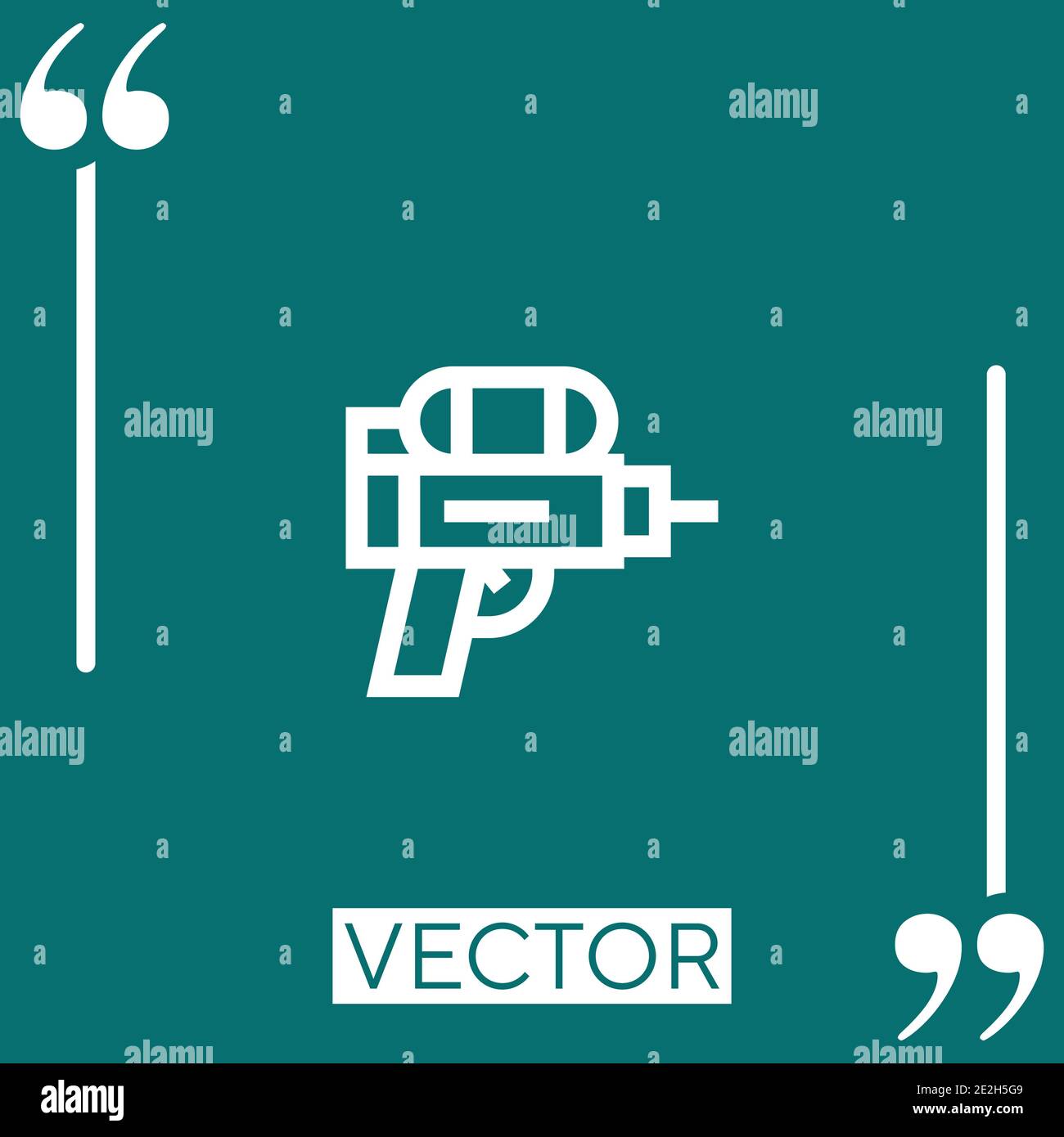 Icône vecteur pistolet à eau icône linéaire. Ligne avec contour modifiable Illustration de Vecteur