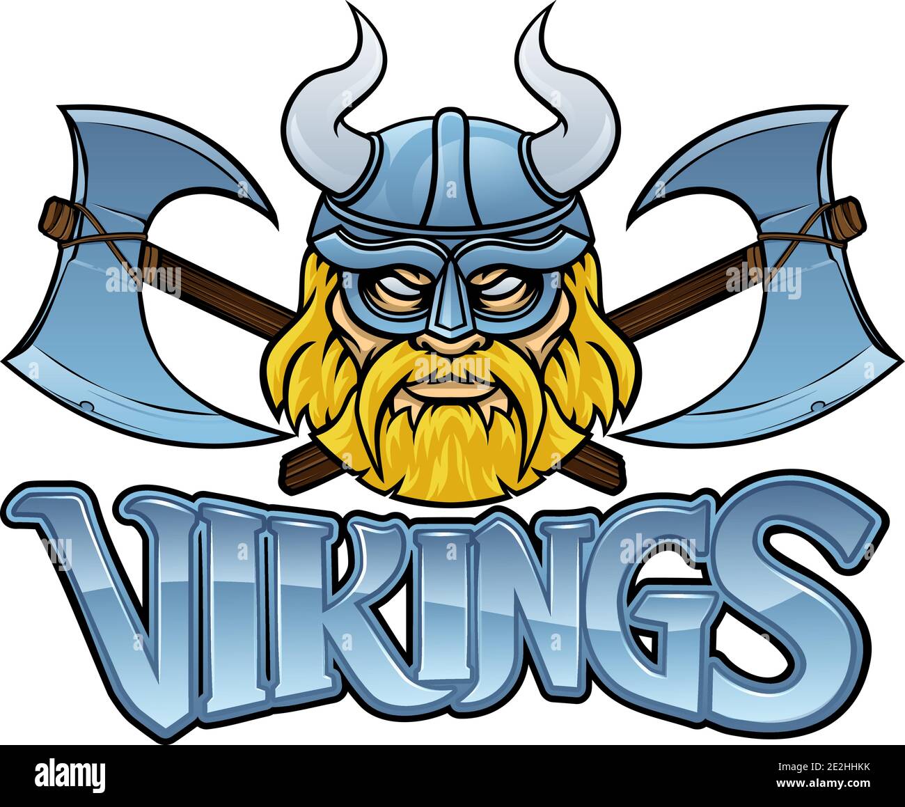 Motif de signe de guerrier de la mascotte des axes croisés Viking Illustration de Vecteur