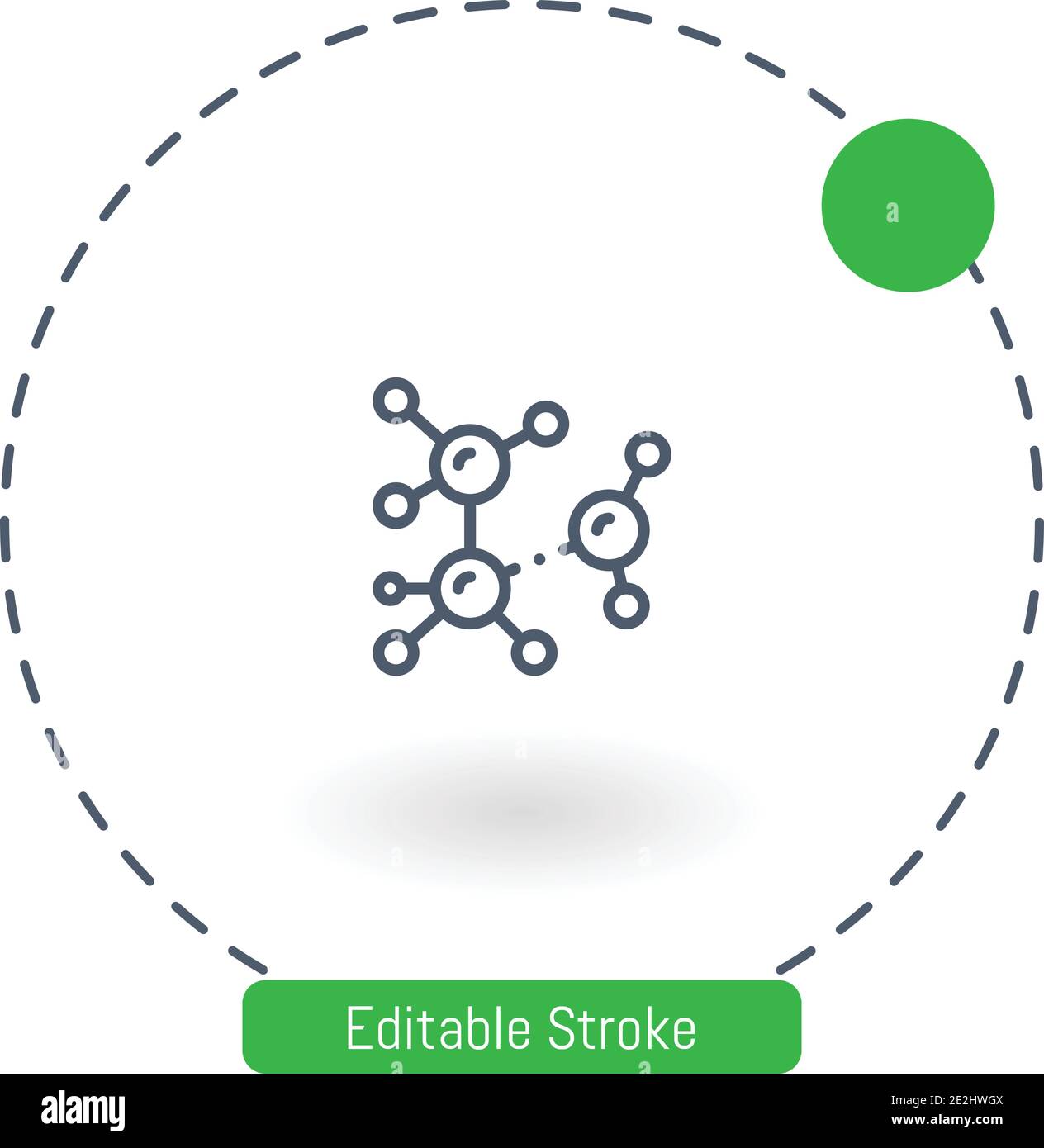 icône de vecteur de molécules icônes de contour modifiables pour le web et mobile Illustration de Vecteur
