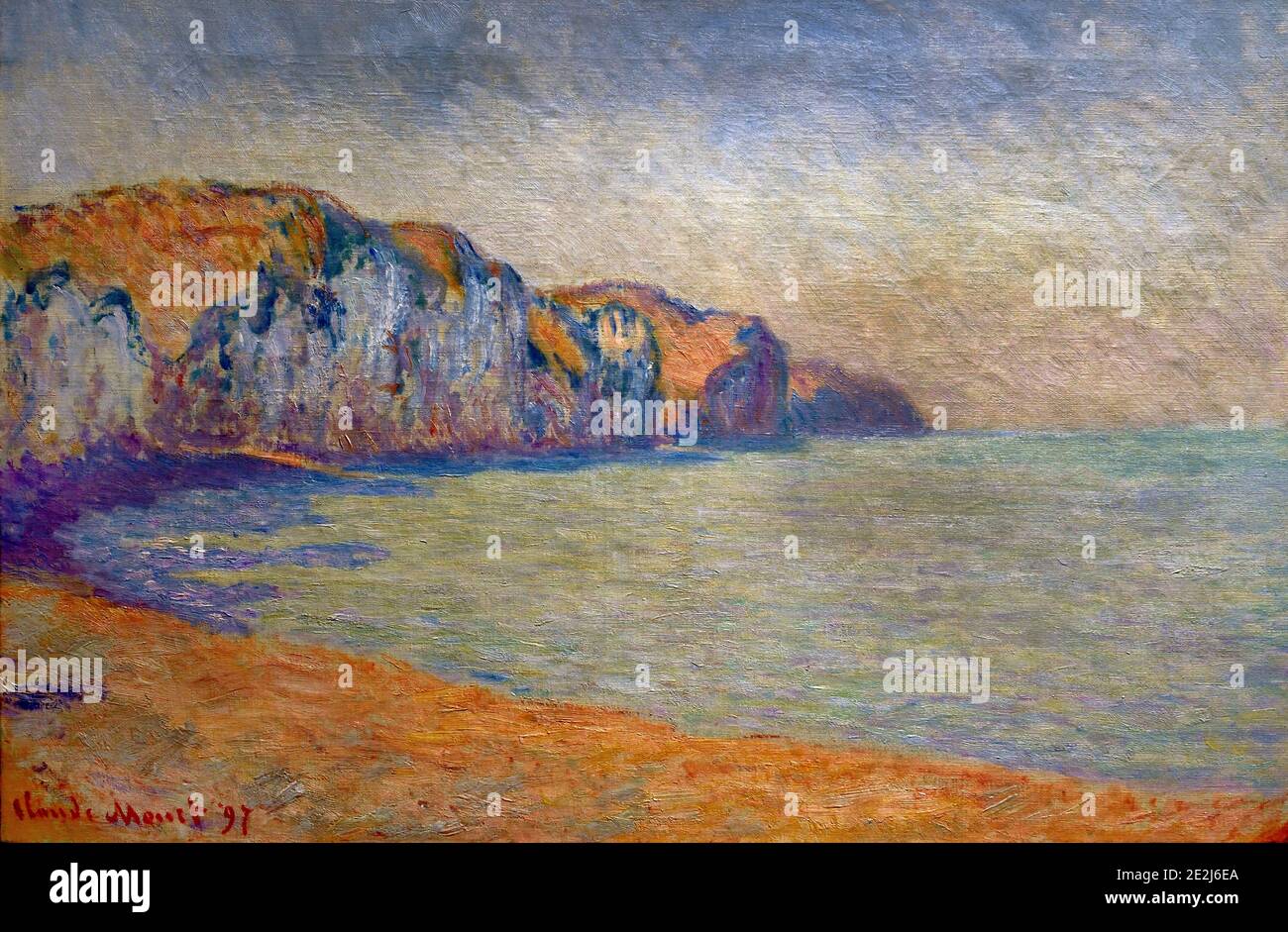 Une falaise à Pourville le matin par Claude Monet 1840 – 1926 France Français Banque D'Images