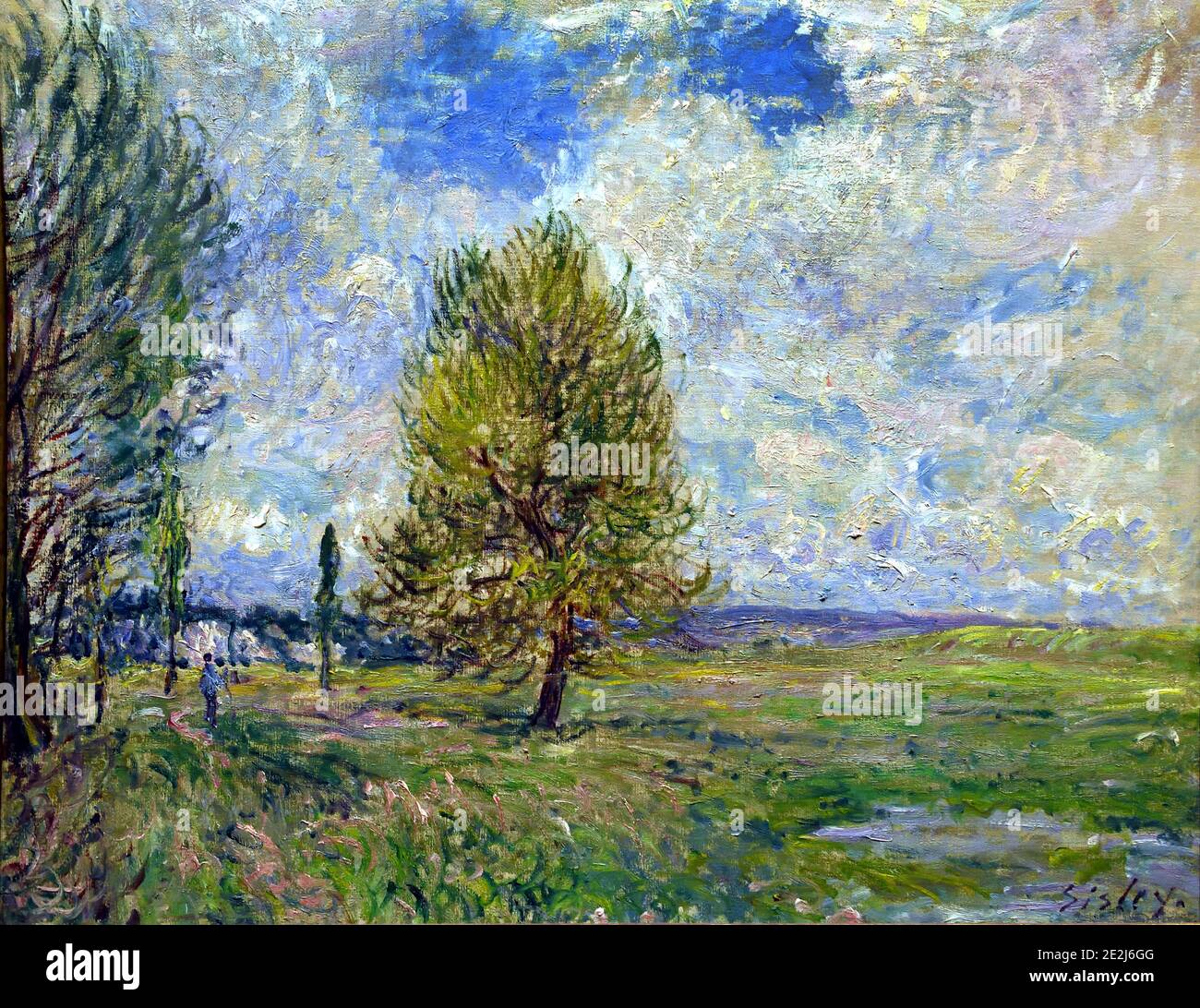 La plaine de Veneux Nadon 1881 Alfred Sisley 1839 - 1899 France impressionniste britannique / française Banque D'Images