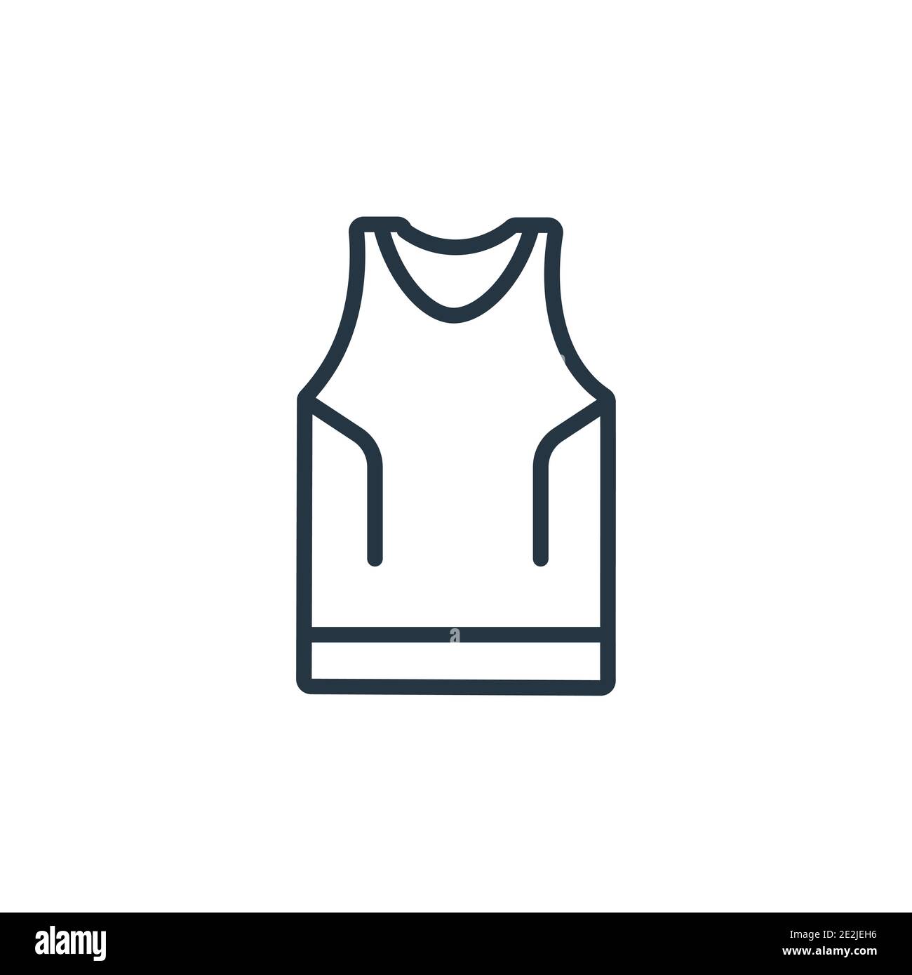 Icône vectorielle sans manches. Icône noire sans manches à lignes fines, vecteur plat illustration d'élément simple du concept de fitness modifiable isolé Illustration de Vecteur