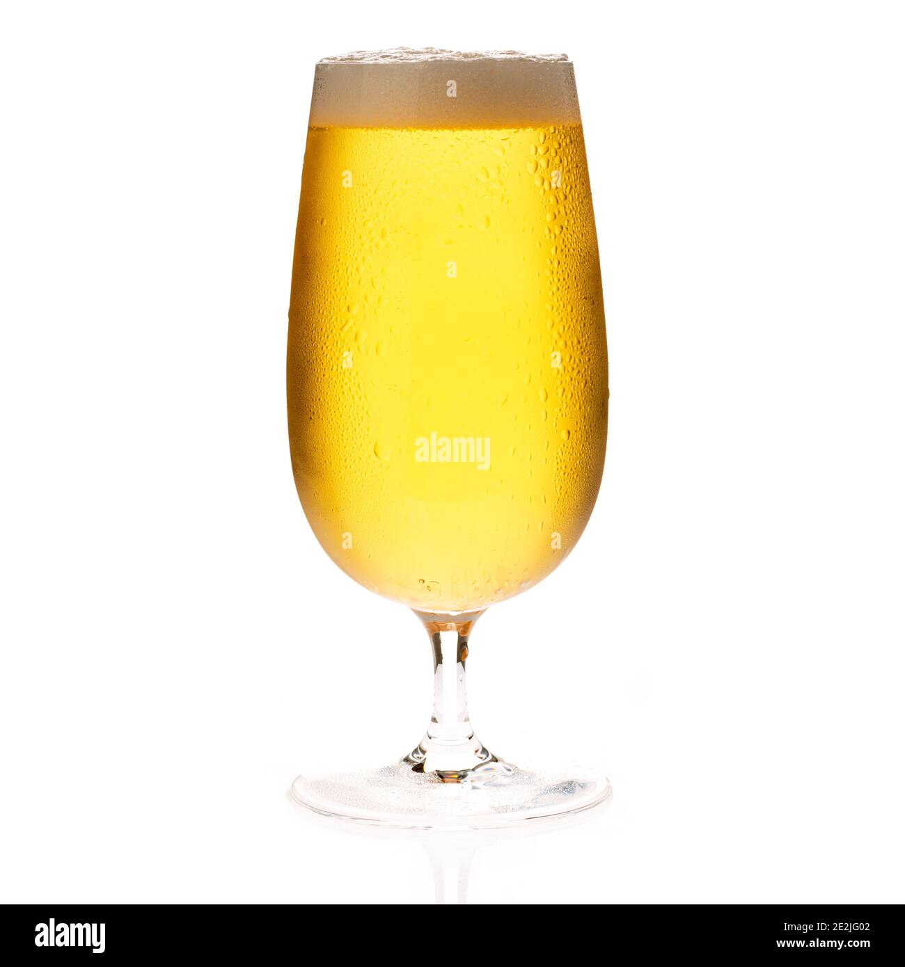 Verre de bière blonde Banque D'Images