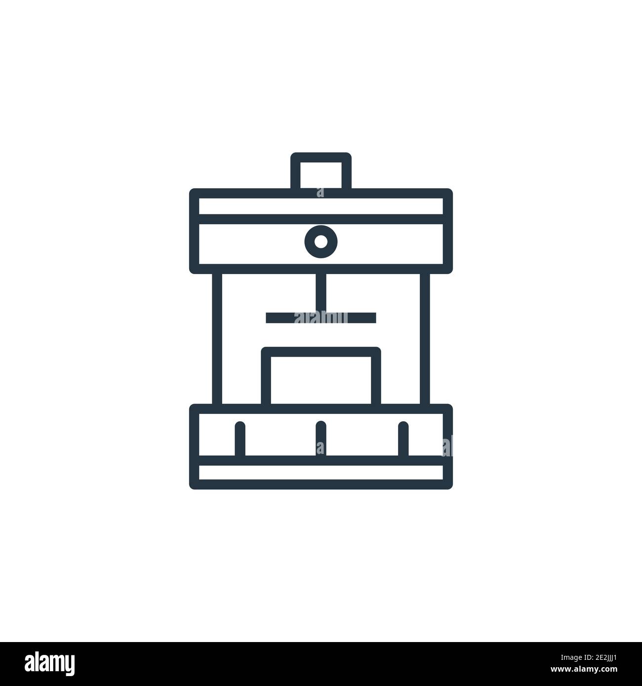 Icône de vecteur de contour de pince. Icône de pince noire fine ligne, vecteur plat illustration d'élément simple du concept de l'industrie modifiable tracé isolé sur W Illustration de Vecteur