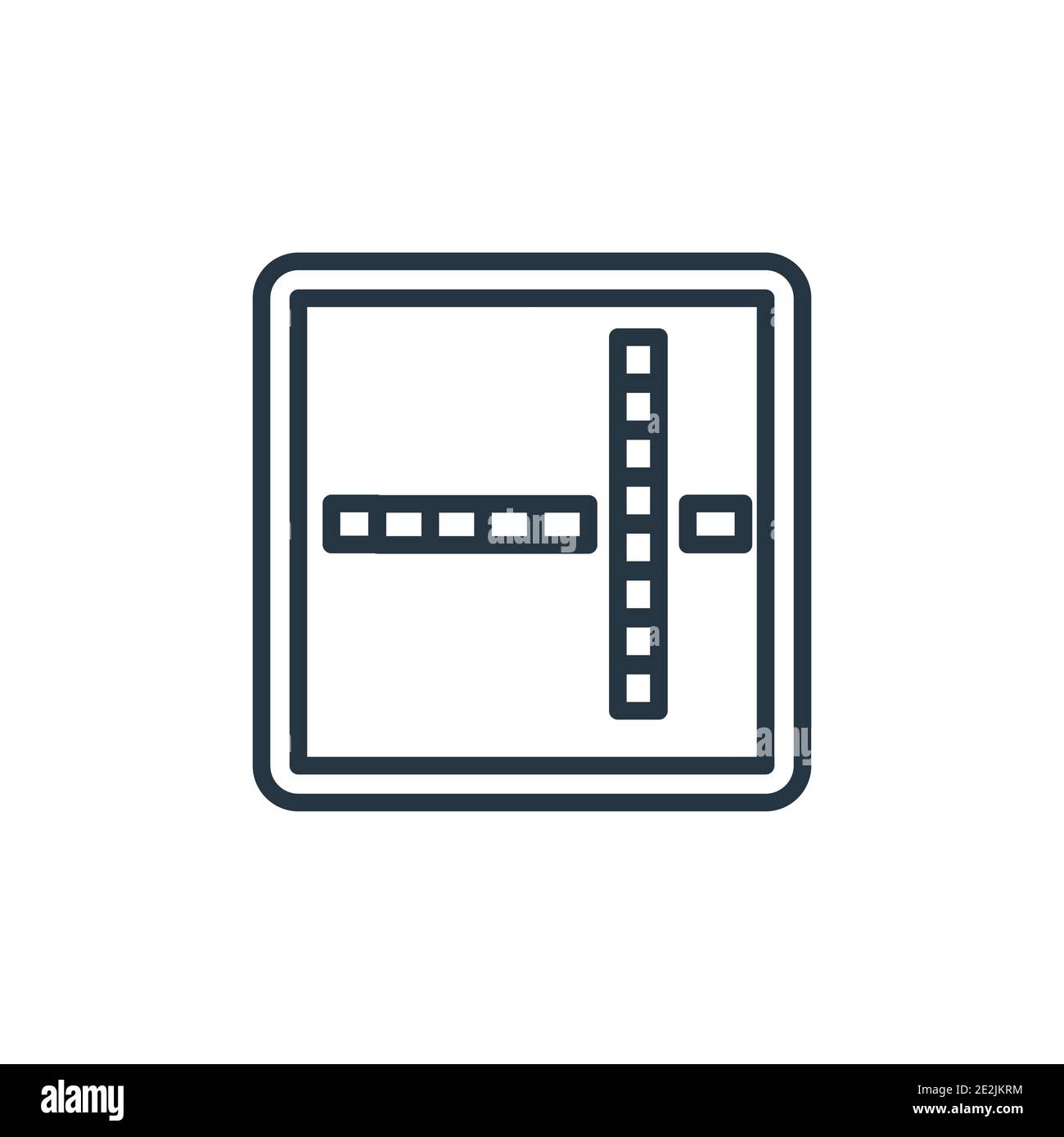 Icône de vecteur de contour des mots croisés. Icône de mot en croix noir à ligne fine, vecteur plat illustration d'élément simple à partir d'un contour isolé de concept de temps libre modifiable Illustration de Vecteur