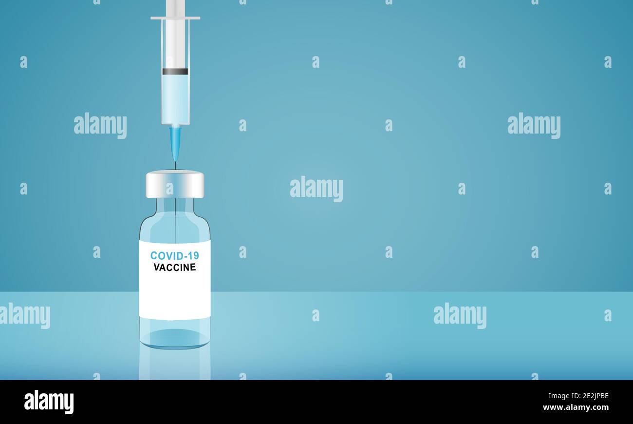 Concept du vaccin Covid-19. Illustration de Vecteur