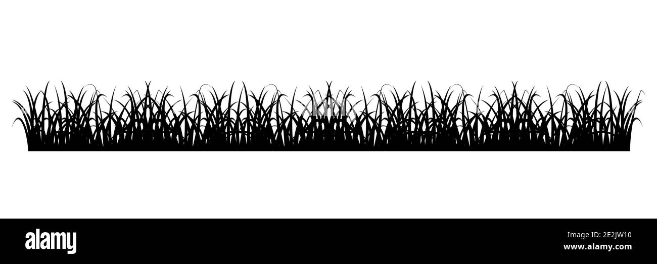 Silhouette d'herbe simple Illustration de Vecteur