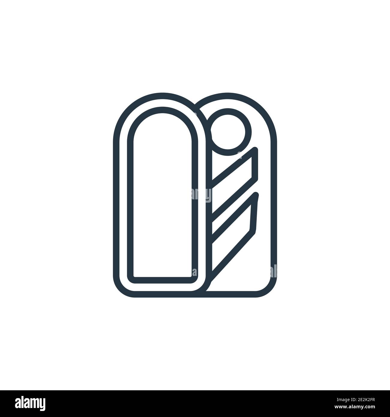 Icône de vecteur de contour de momie. Icône de momie noire fine ligne, vecteur plat illustration d'élément simple de l'histoire modifiable concept tracé isolé sur blanc Illustration de Vecteur