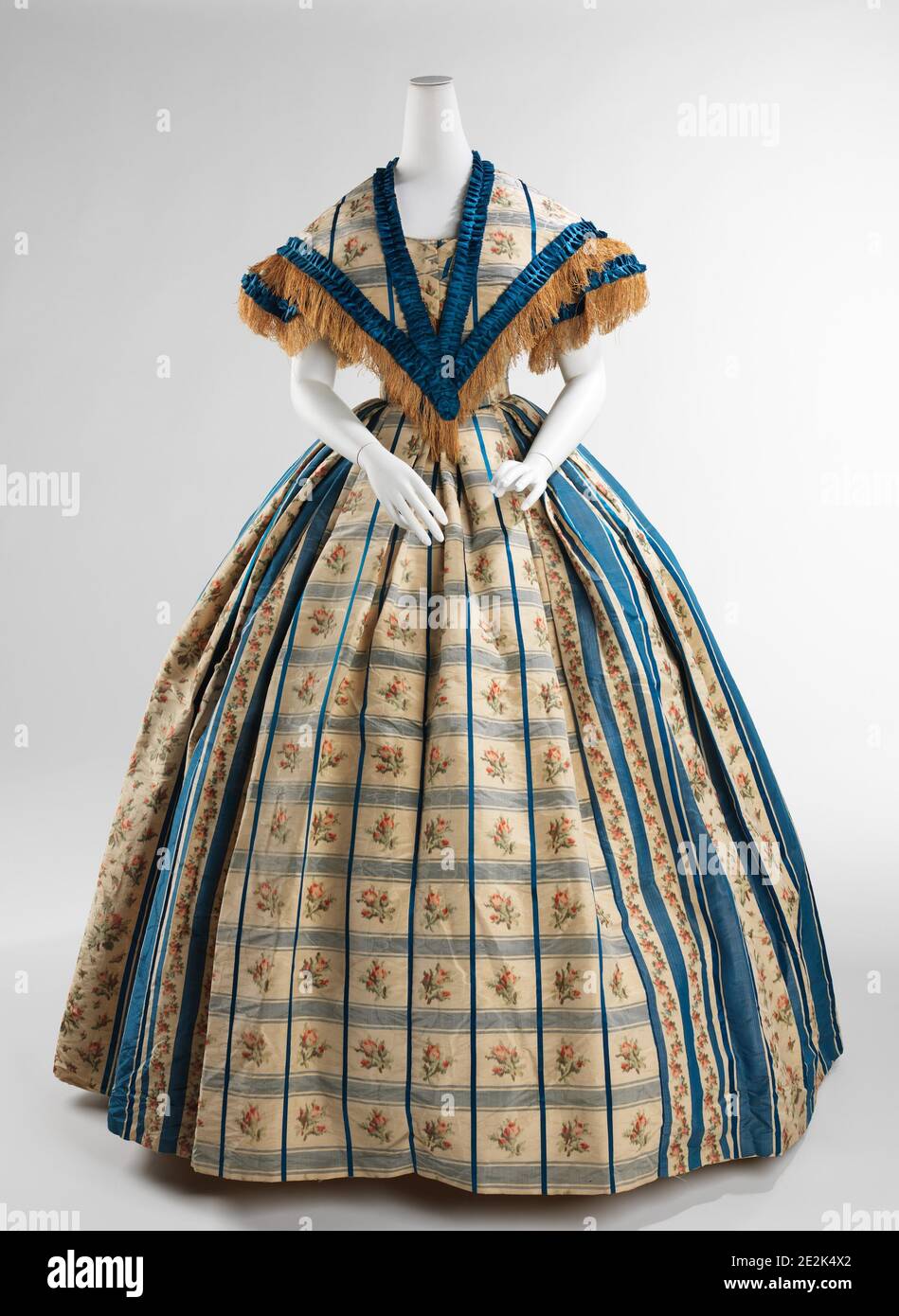 Robe de soirée, cuisine américaine, 1857-60. Banque D'Images