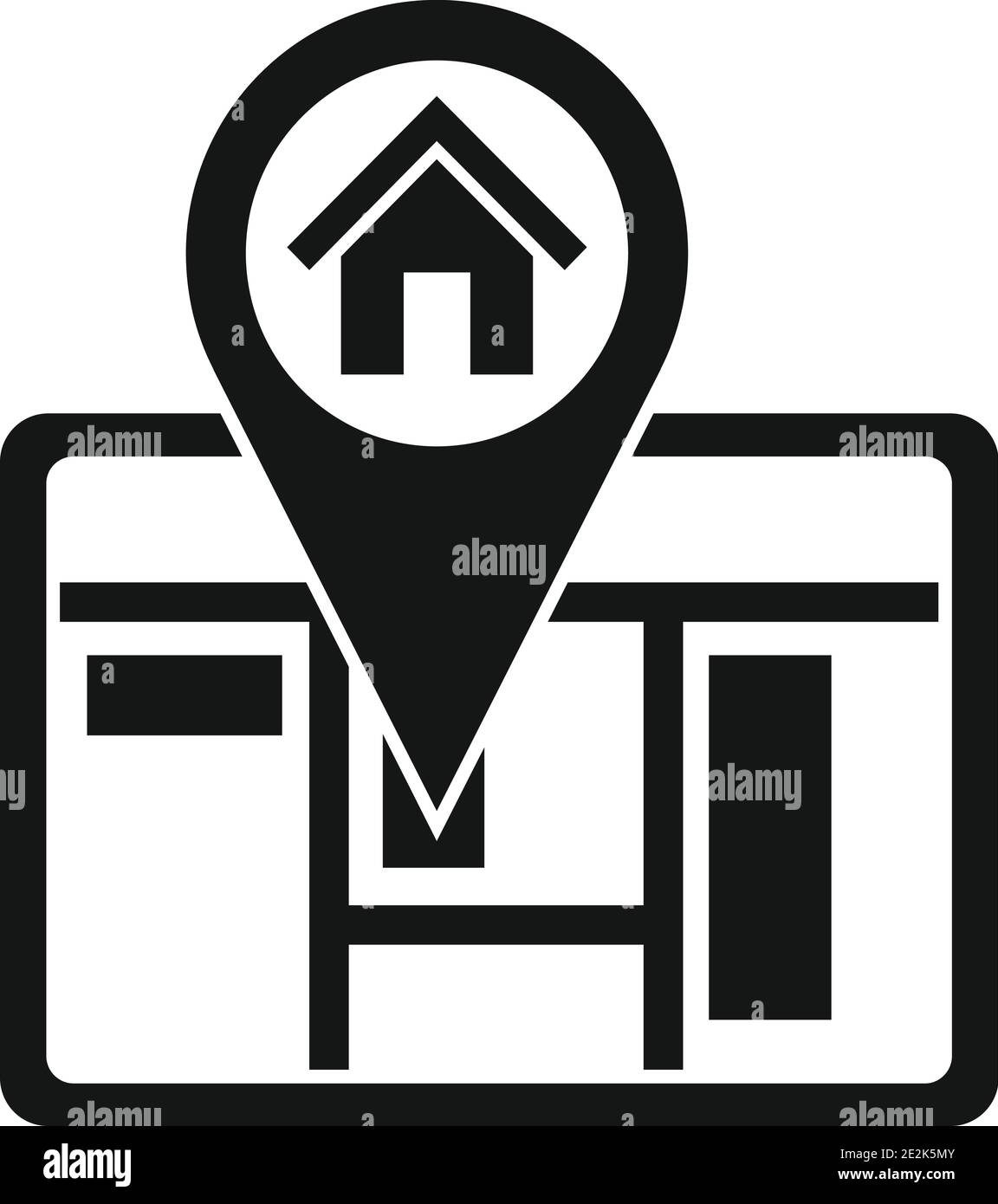 Icône de la maison du realtor de la tablette, style simple Illustration de Vecteur