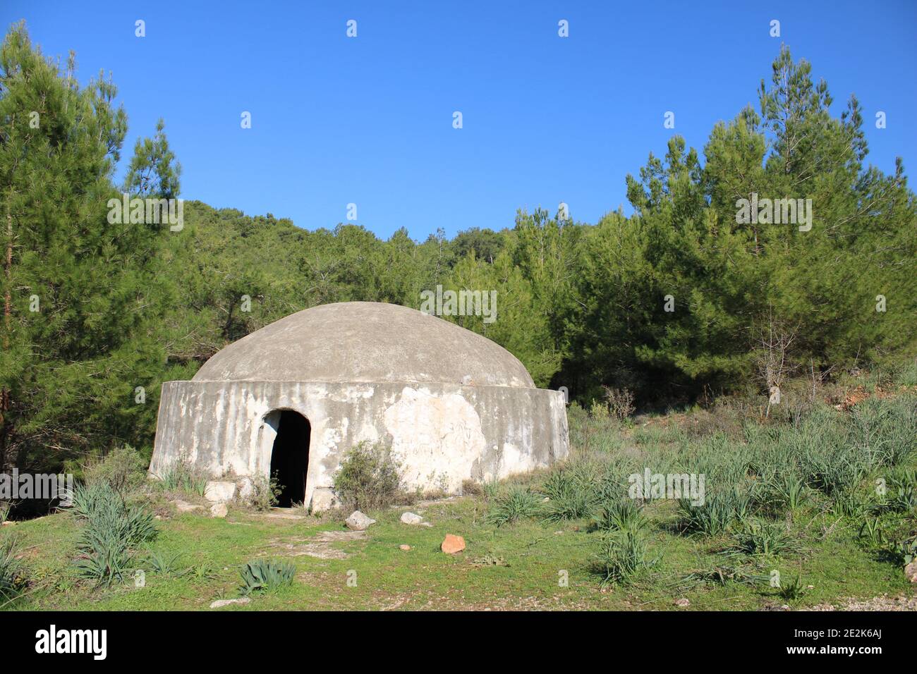 Réservoir d'eau ancien historique citerne d'eau en Turquie. Banque D'Images