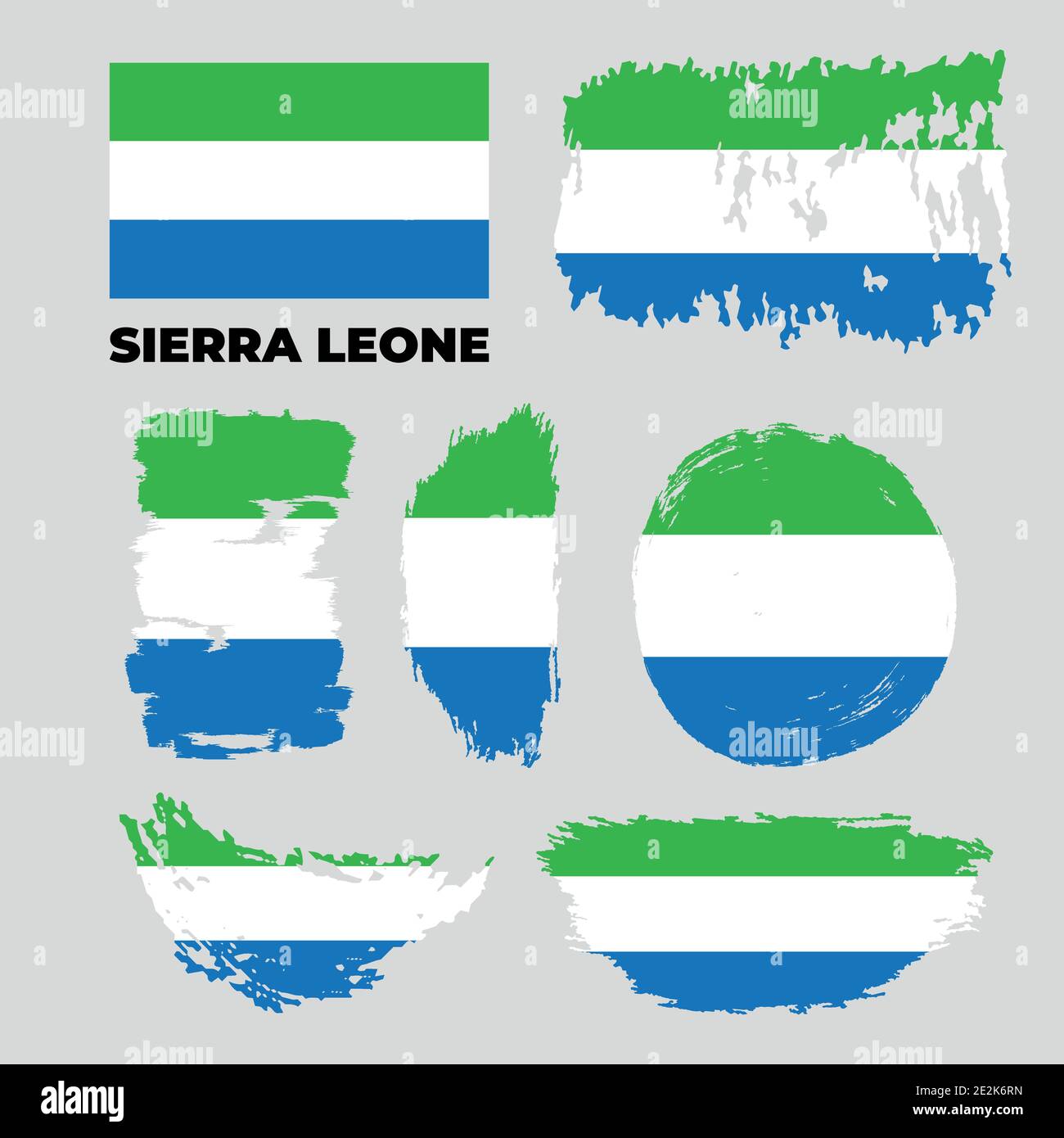 Brouette drapeau du pays Sierra-léonais. Bonne journée d'indépendance de la Sierra Leone Illustration de Vecteur