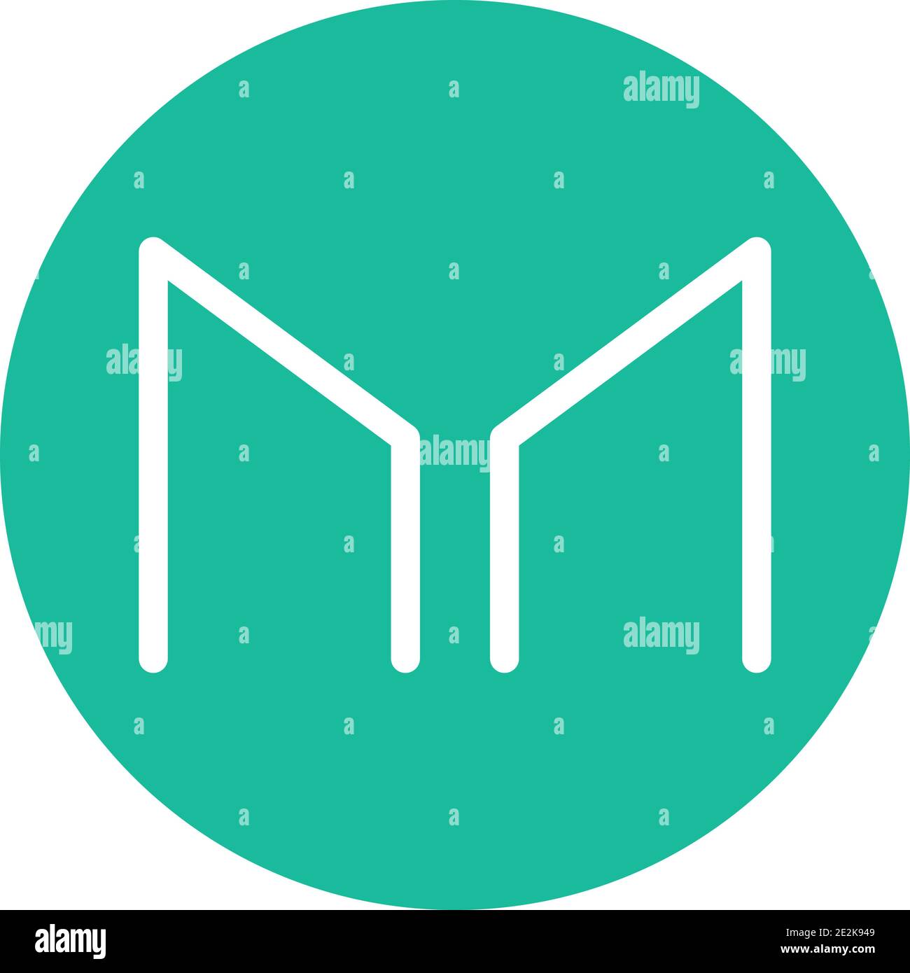Illustration vectorielle d'icône de crypto-monnaie (altcoin) populaire / Maker[MKR] Illustration de Vecteur