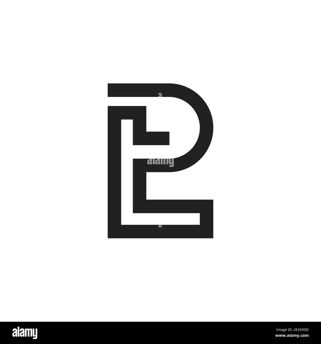 Logo initial lettre lp avec modèle de vecteur typographique professionnel moderne et créatif. Design créatif abstrait lettre pl logo. Illustration de Vecteur