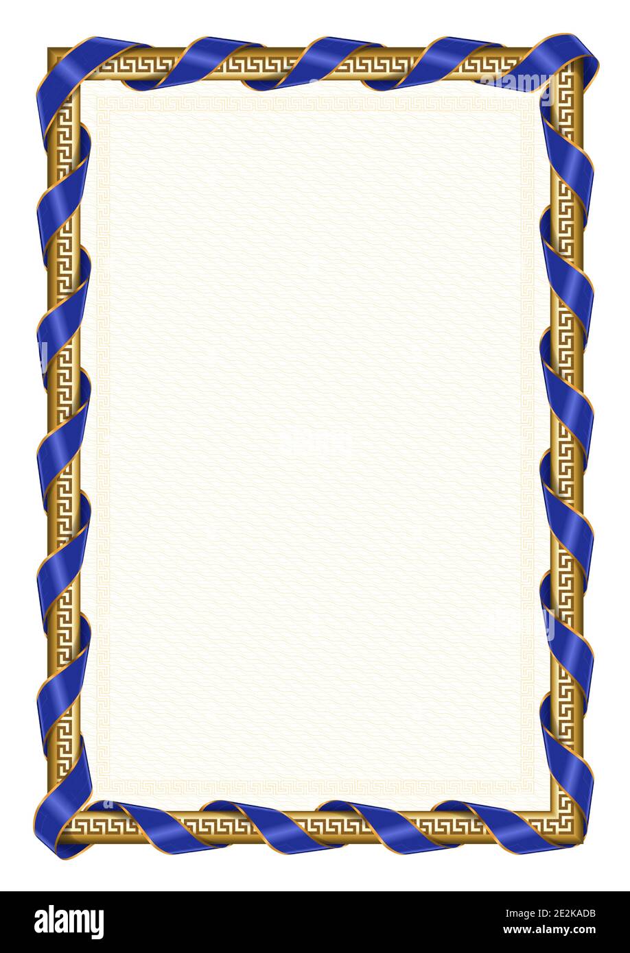 Cadre vertical et bordure avec drapeau de l'Union européenne, éléments modèles pour votre certificat et diplôme. Vecteur. Illustration de Vecteur