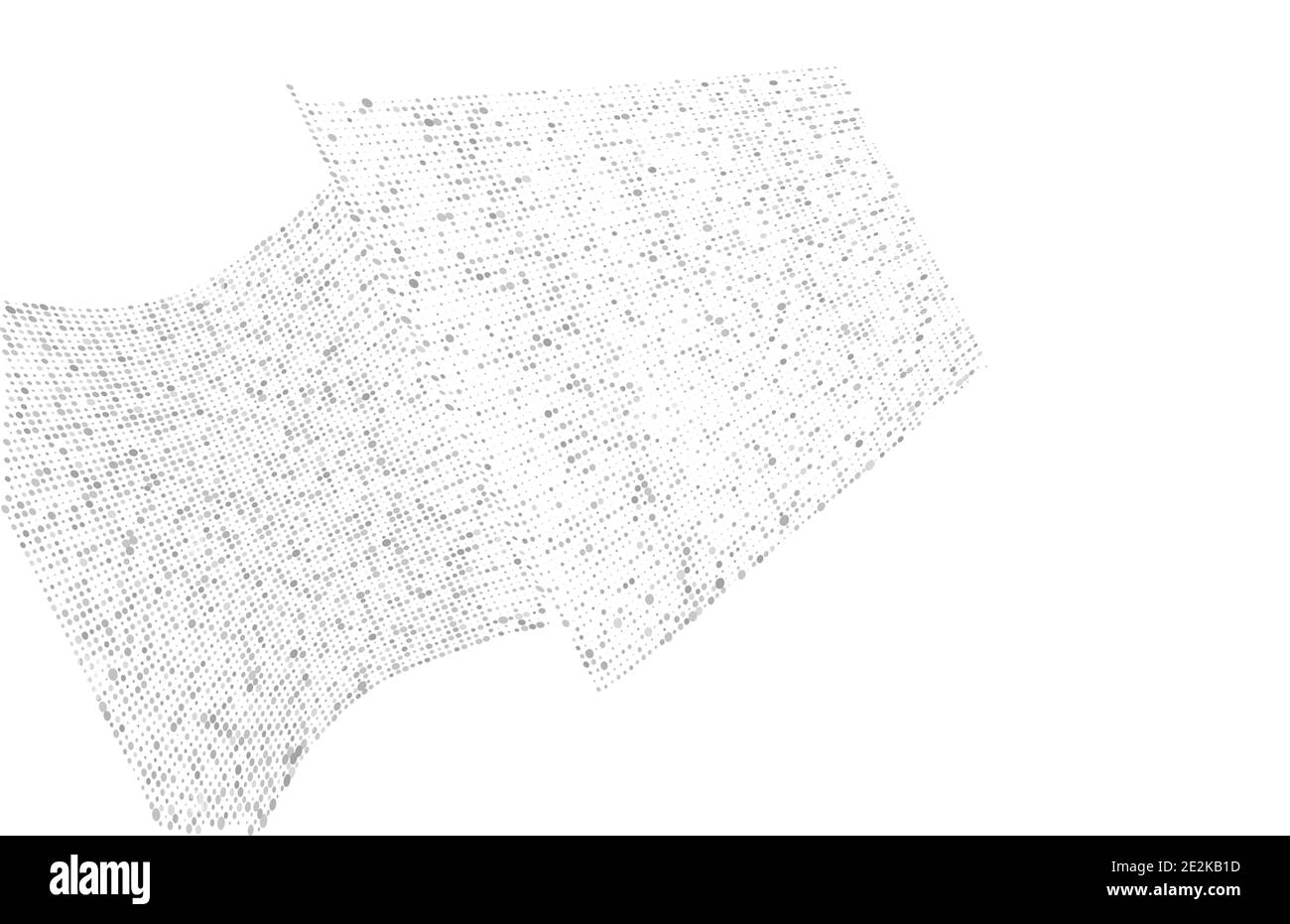 Abstrait large barre de points incurvés en mouvement dans l'espace vide, vecteur. Illustration de Vecteur