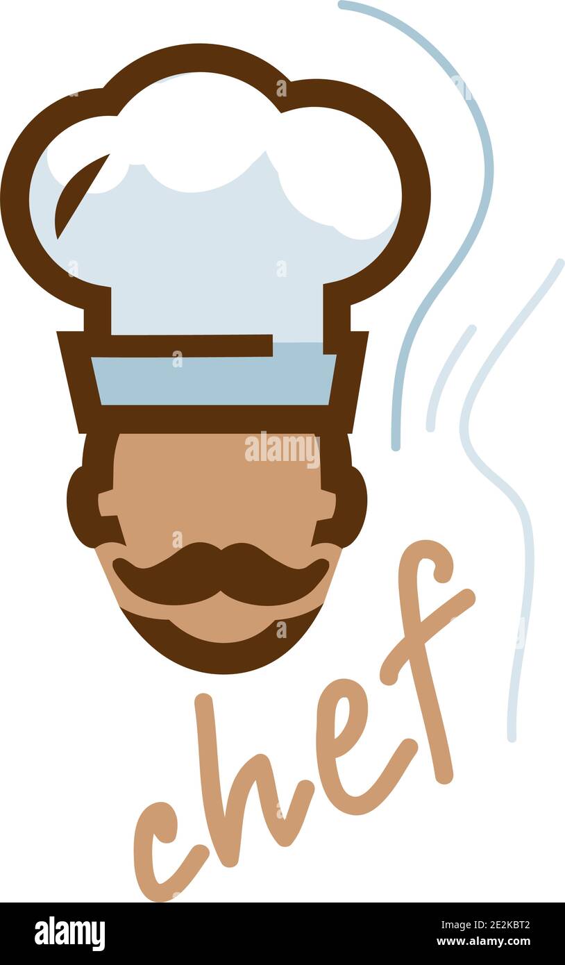 Illustration vectorielle de l'icône Chef sur fond blanc. Illustration de Vecteur