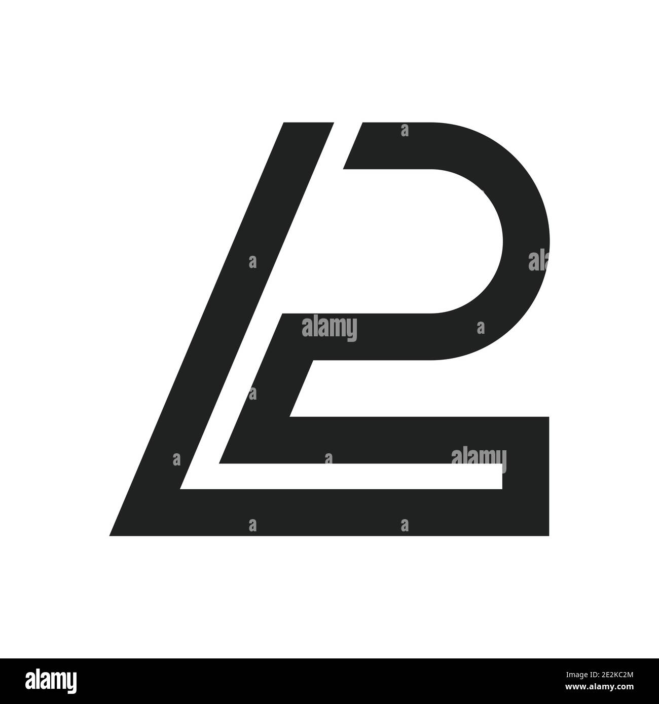 Logo initial lettre lp avec modèle de vecteur typographique professionnel moderne et créatif. Design créatif abstrait lettre pl logo. Illustration de Vecteur