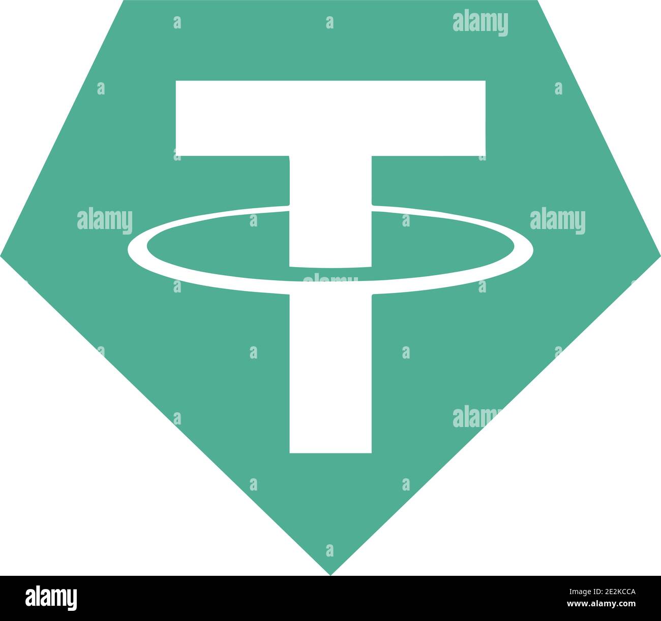 Illustration vectorielle d'icône de crypto-monnaie (altcoin) populaire / Tether[USDT] Illustration de Vecteur