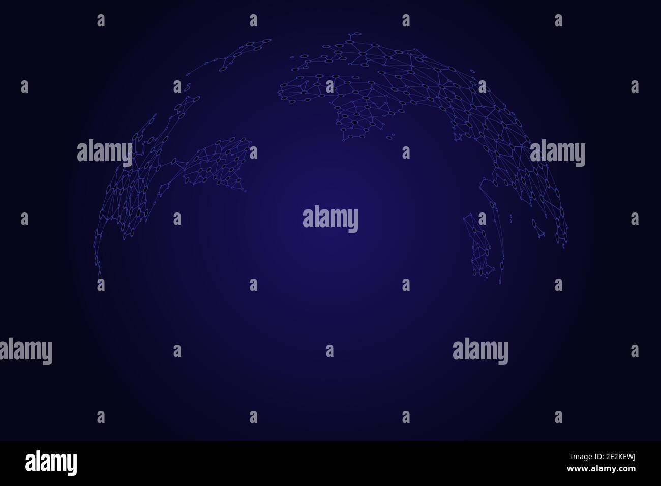 Carte du monde comme un globe en points et lignes, connexion réseau globale, signification internationale. Illustration de Vecteur